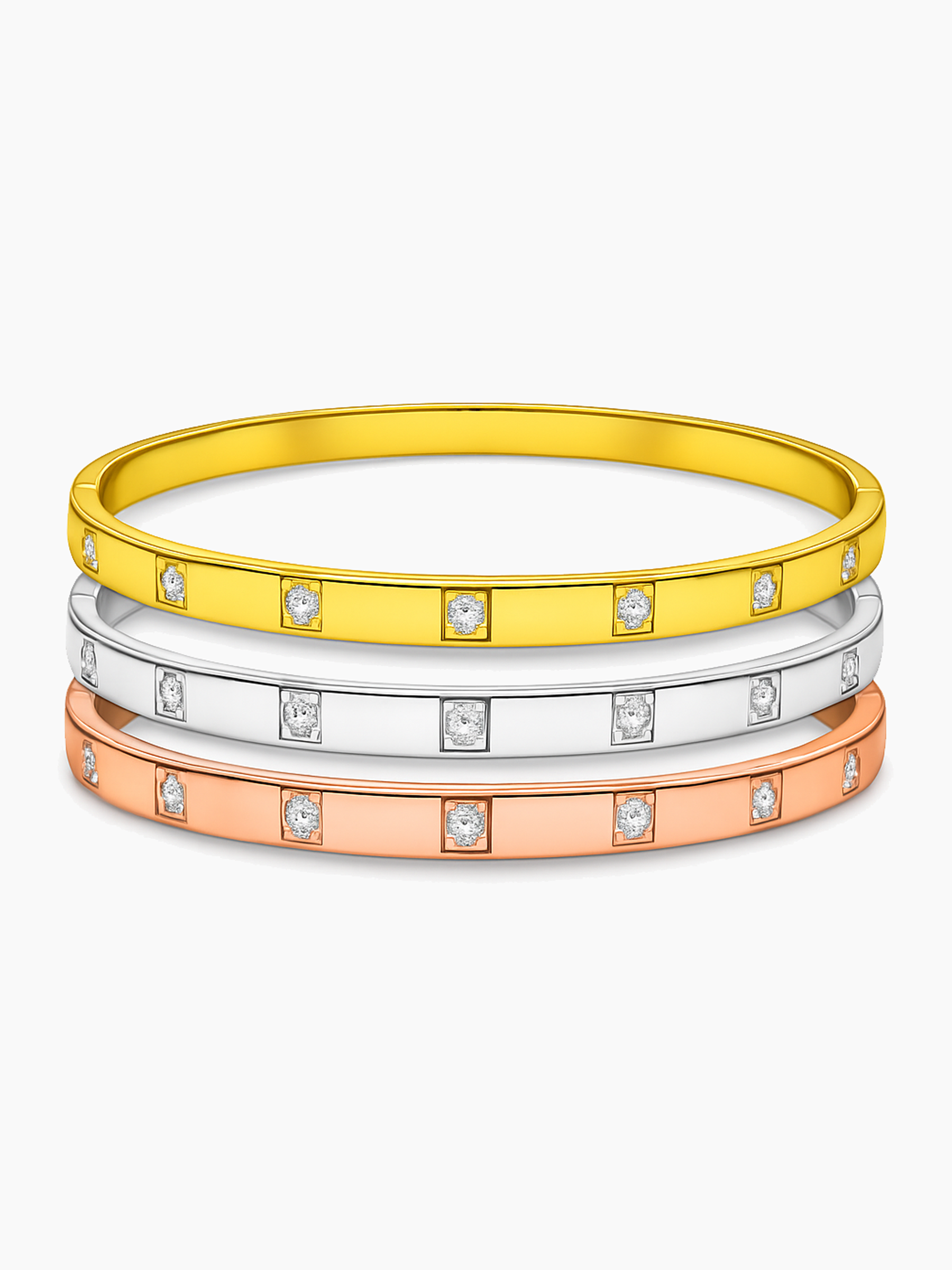 アクセサリー Bangle Gold Bangle Bracelet - Elegant Gold Vermeil Design