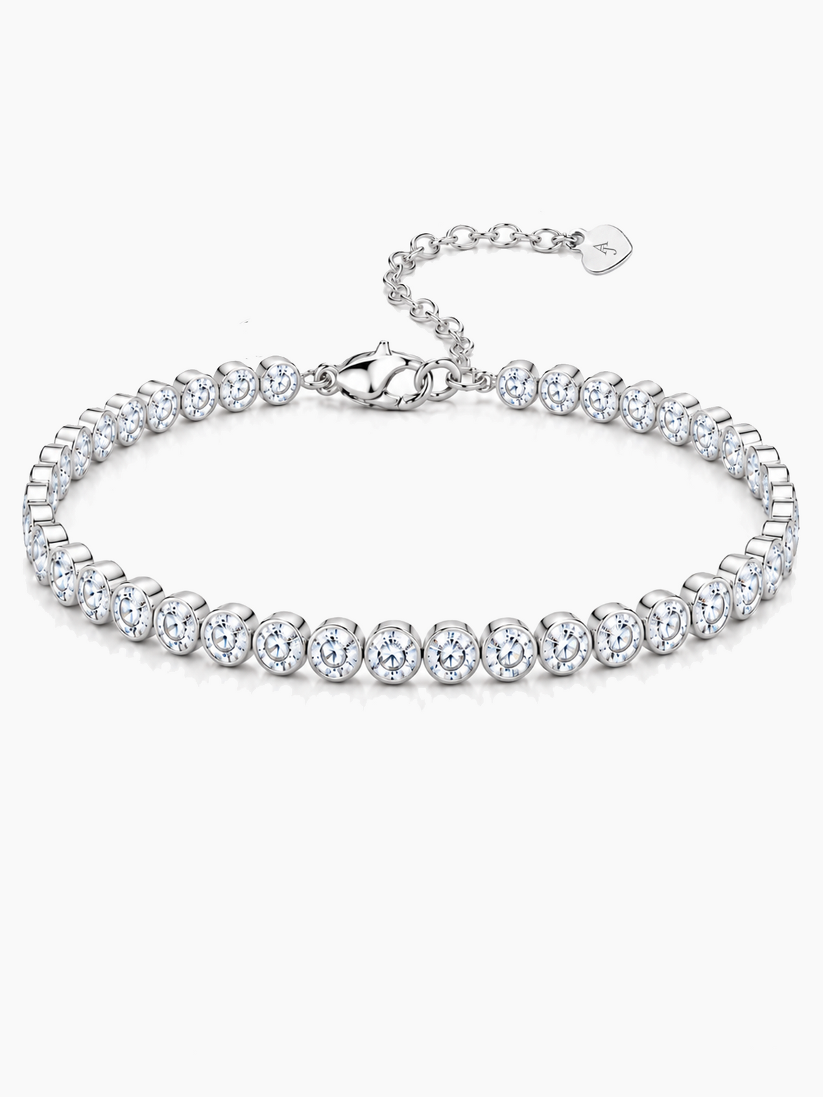 Sterling Silver Bezel Tennis Bracelet