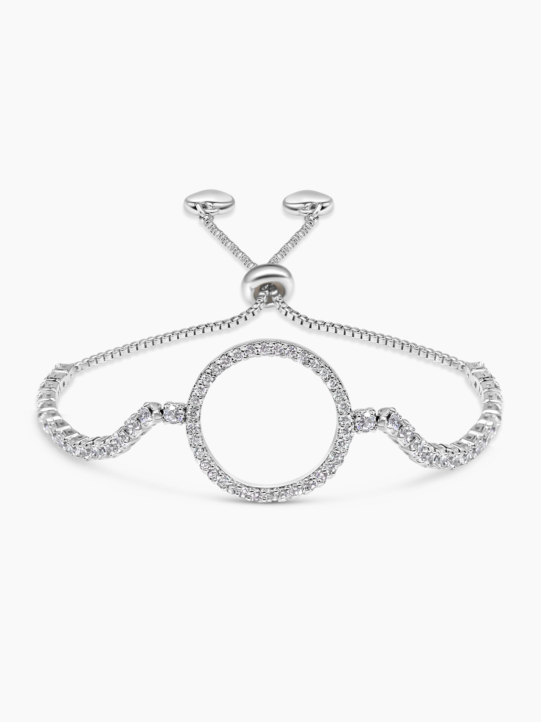 Eternity Love Bracelet Rhodium Plated
