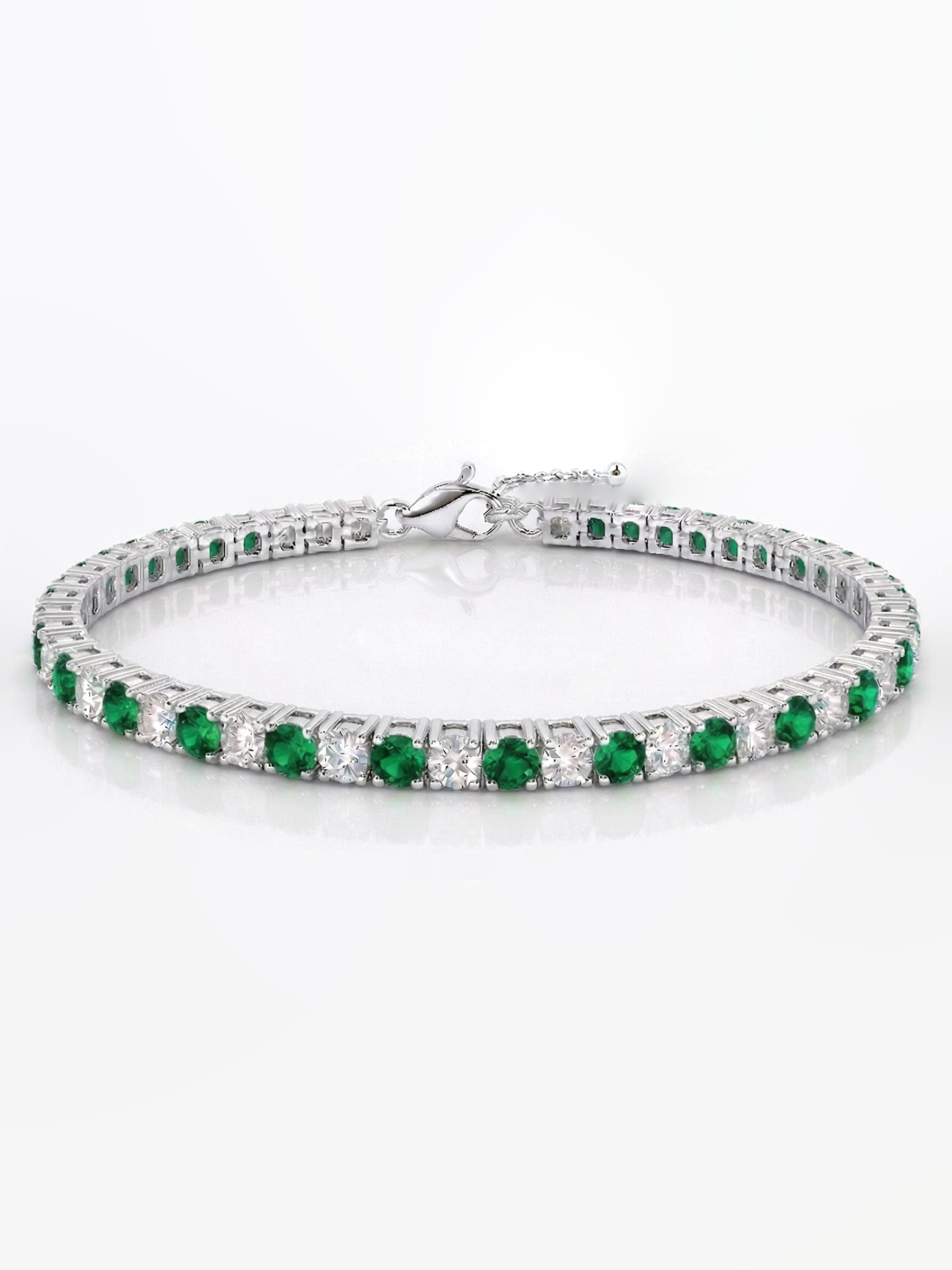 Adjustable Emerald Tennis Bracelet
