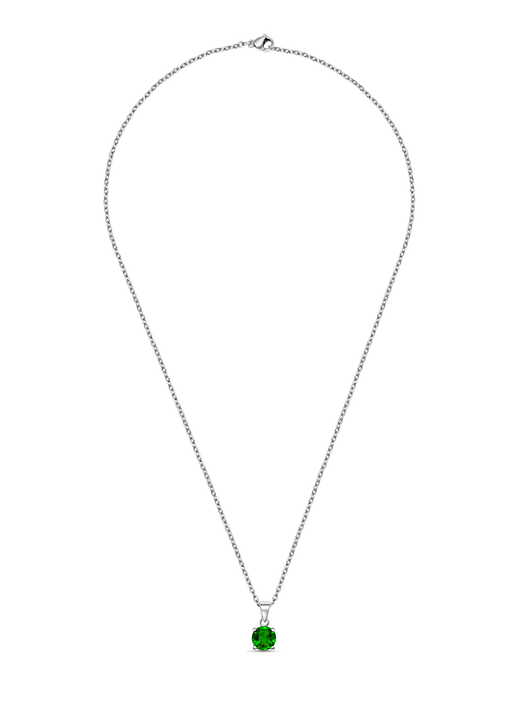 1.25ct Lab Grown Emerald Pendant Necklace