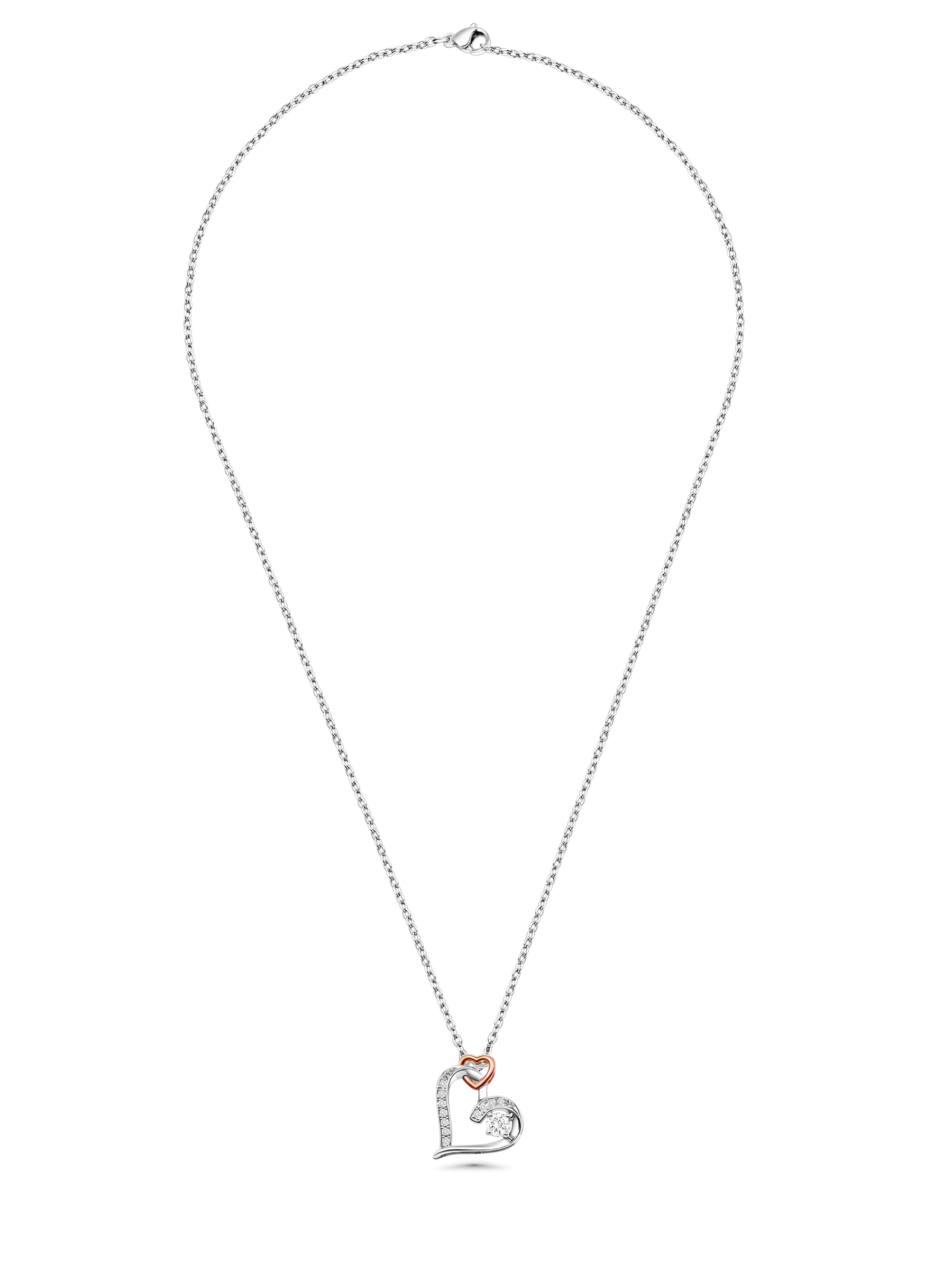 infinity love heart necklace