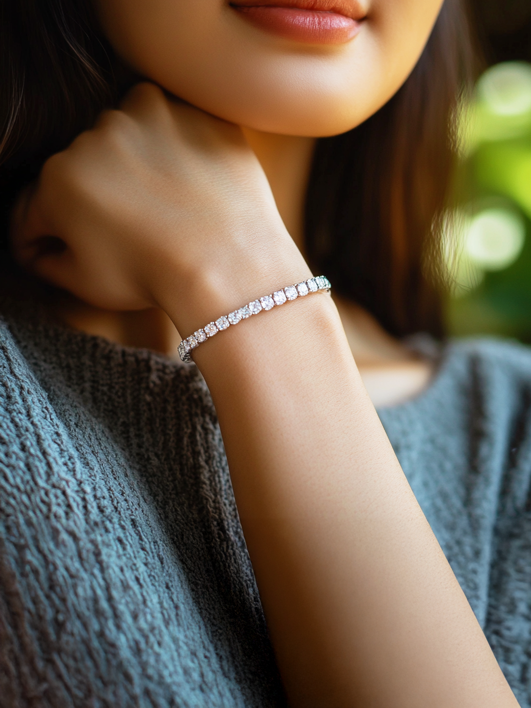 Sparkling Tennis Bracelet AJ™ Rhodium Plated
