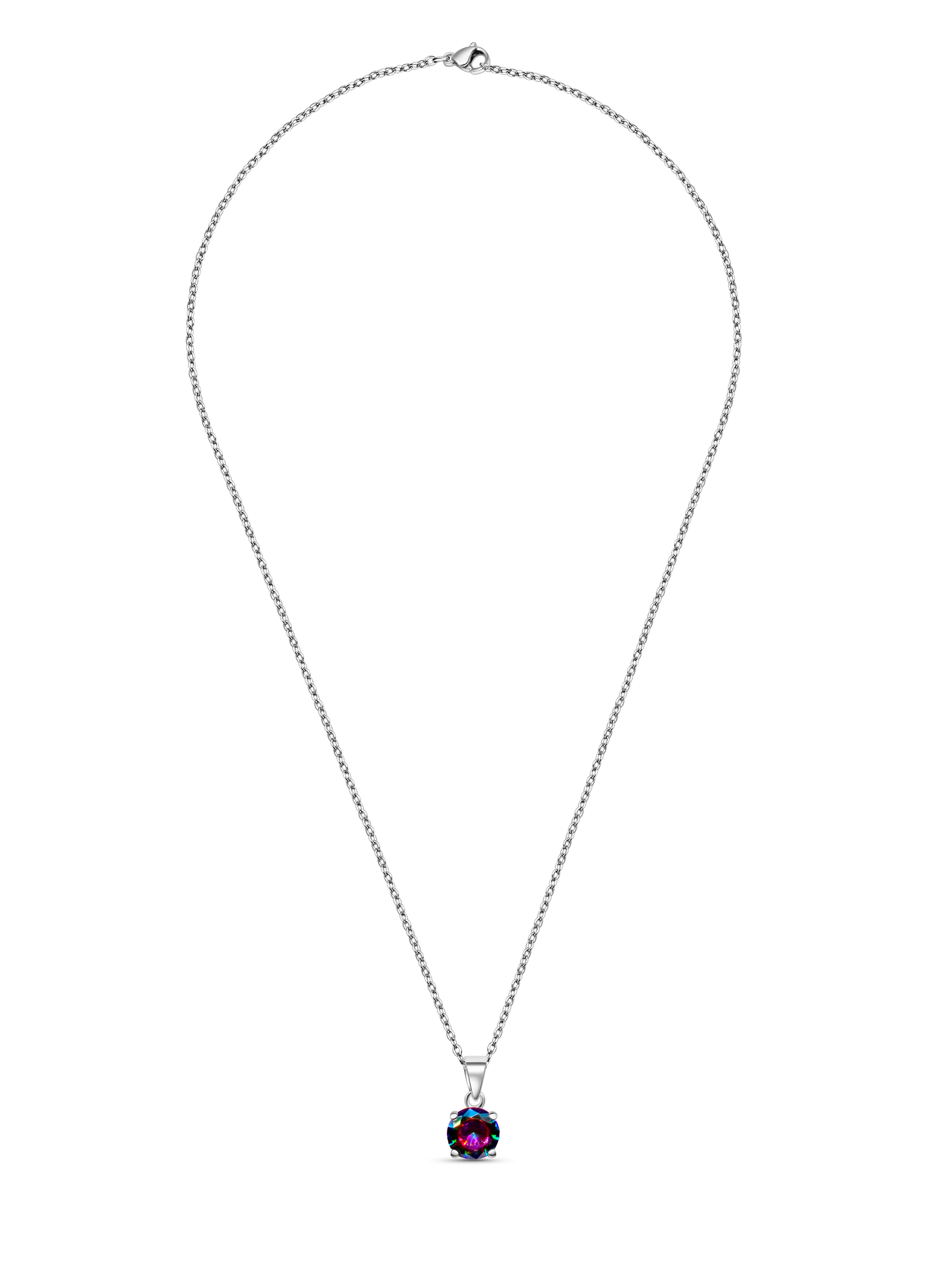1ct Mystic Topaz Pendant Necklace for Women