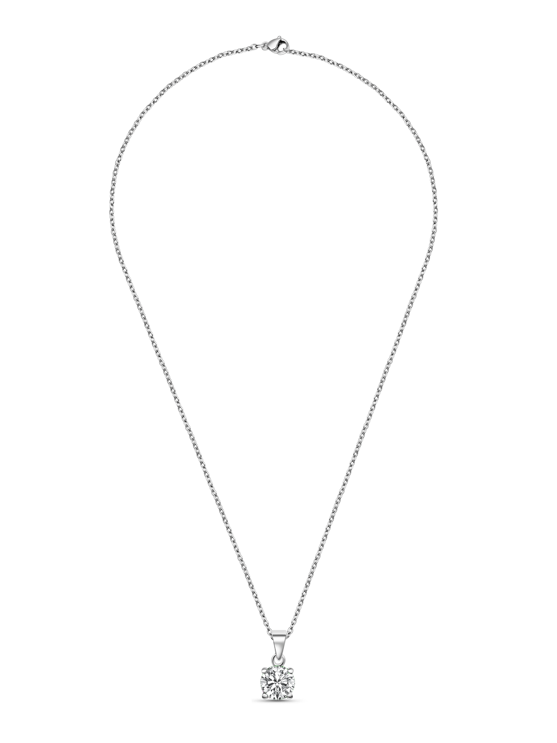2ct Lab Grown White Sapphire Pendant Necklace