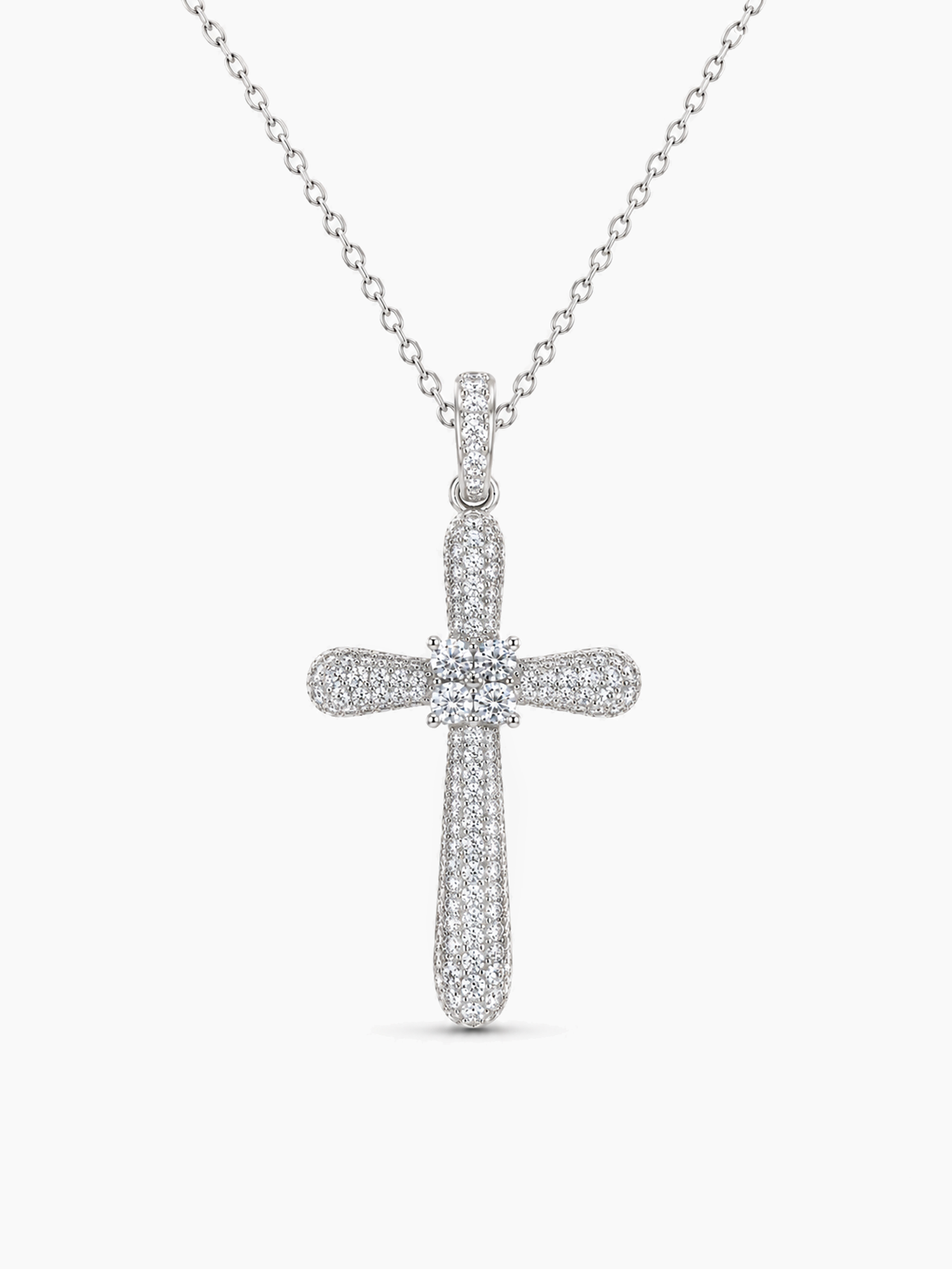 Sparkling Pave Cross Pendant Necklace