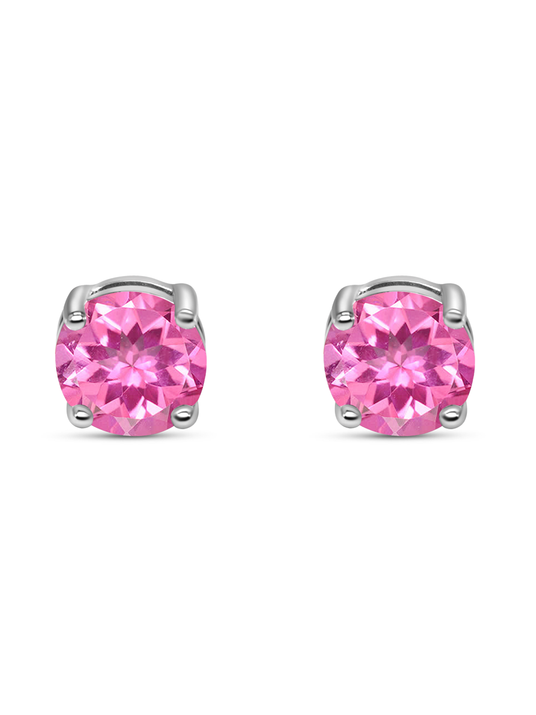 Pink Sapphire Stud Earrings