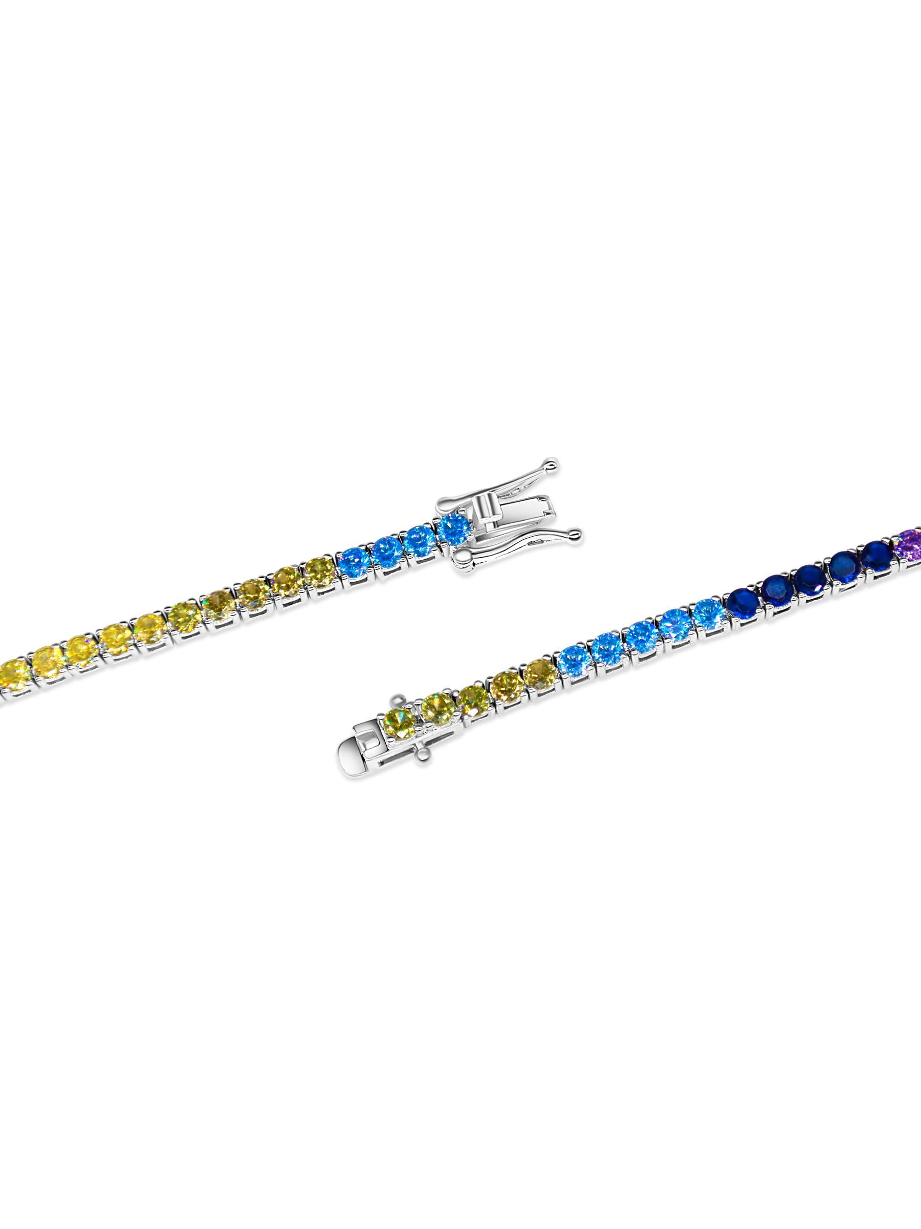 Multicoloured Rainbow Tennis Bracelet