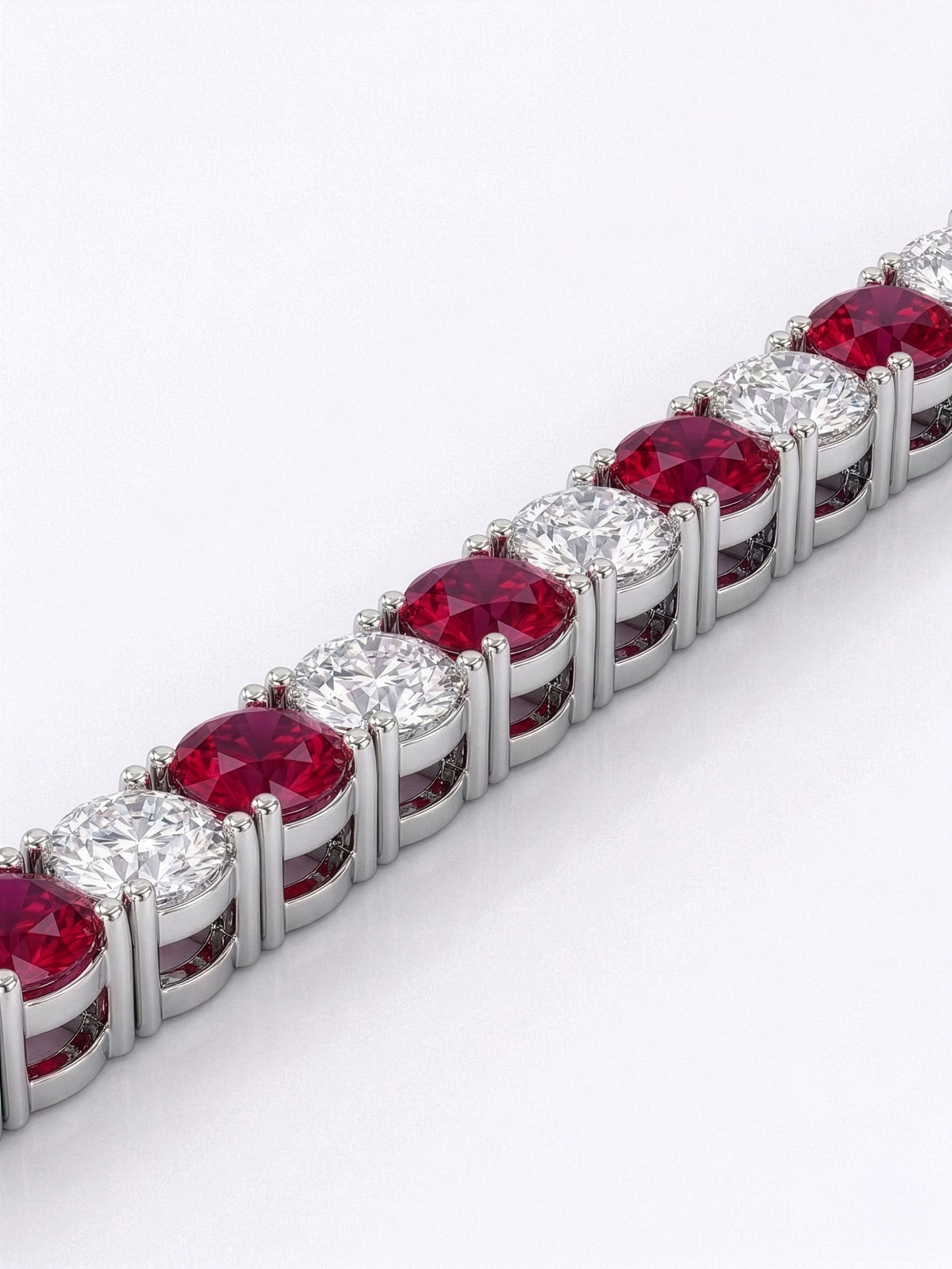 Adjustable Ruby Tennis Bracelet