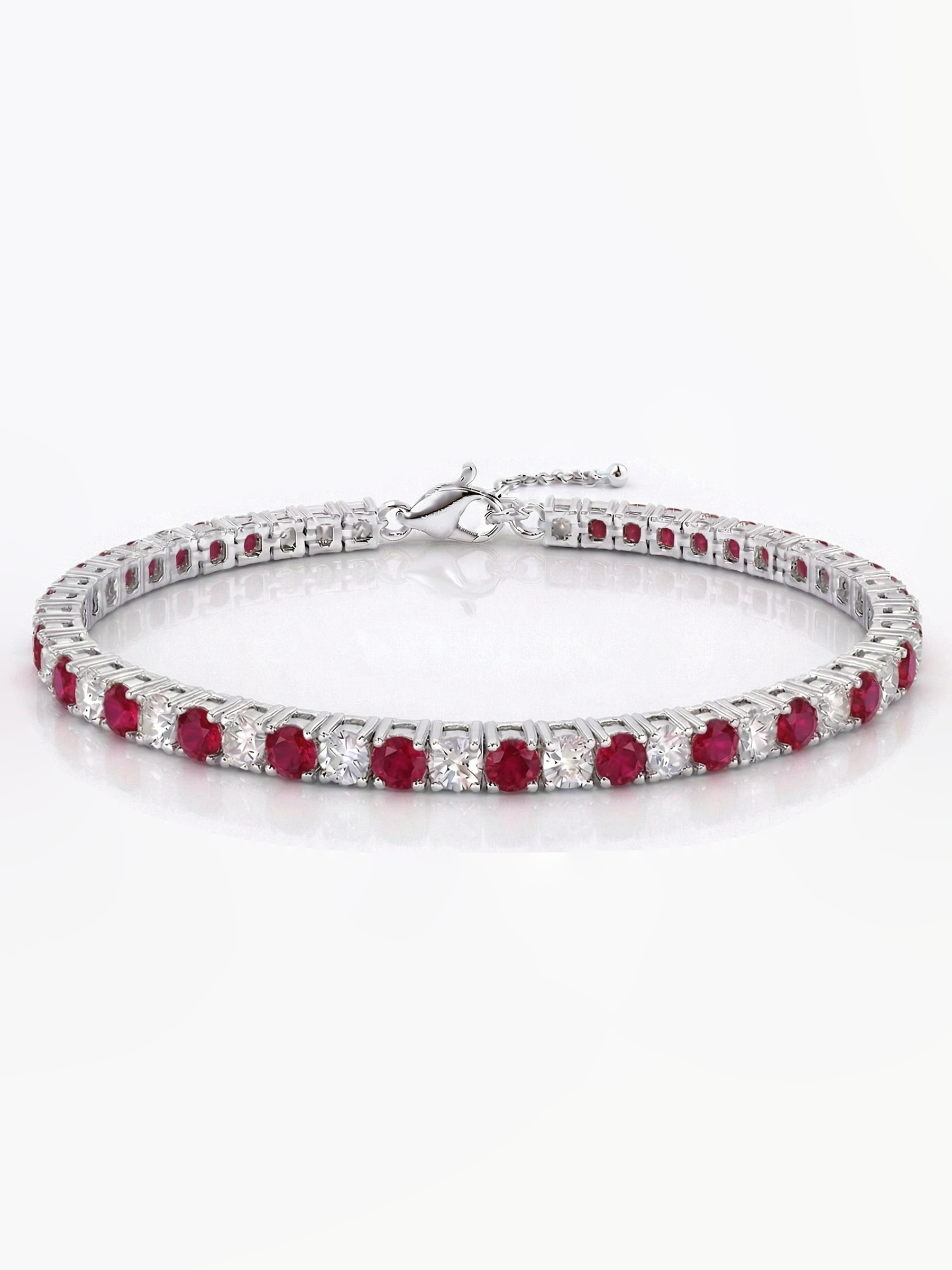 Adjustable Ruby Tennis Bracelet