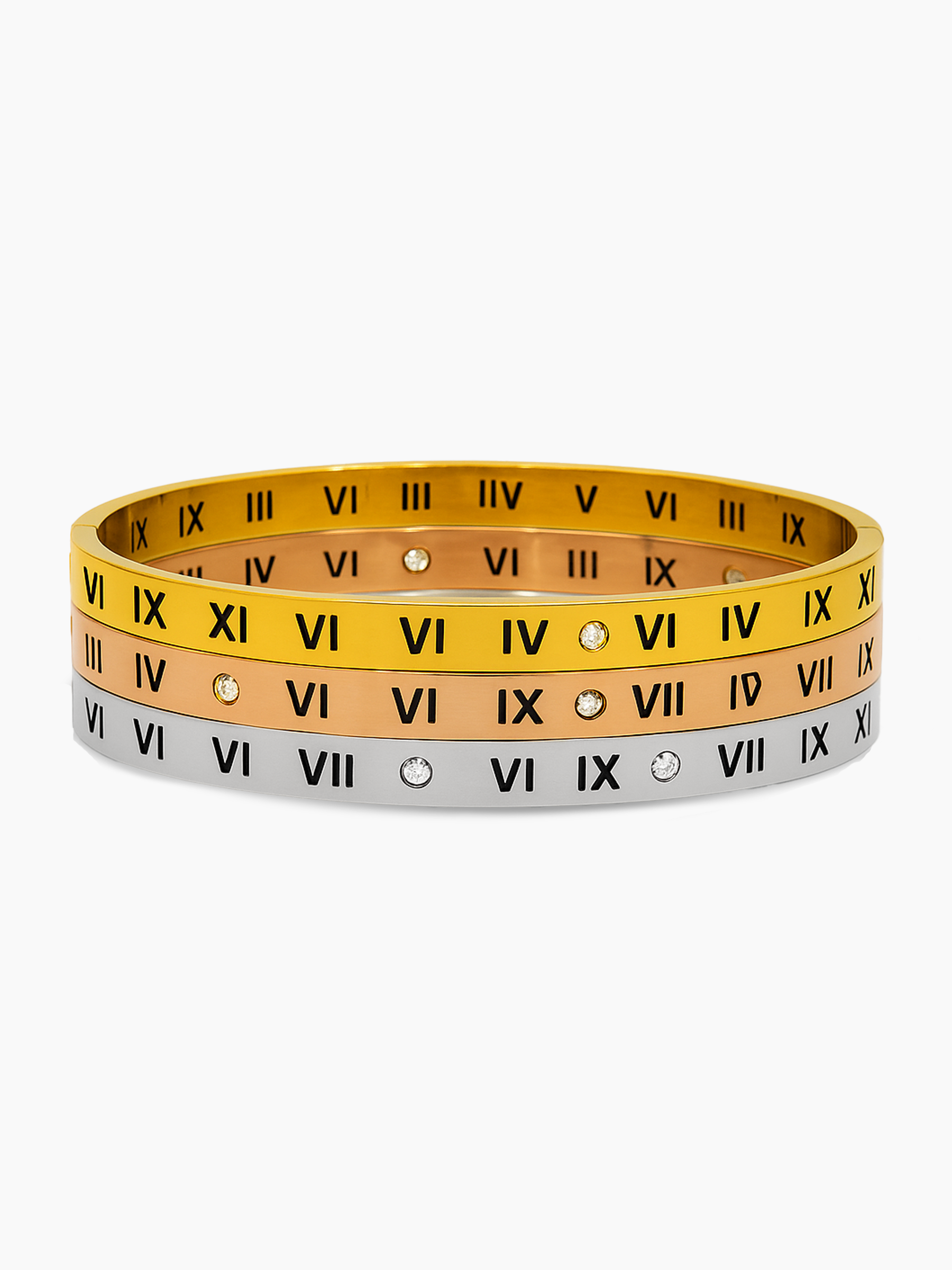 Roman Numeral Bangle Bracelet
