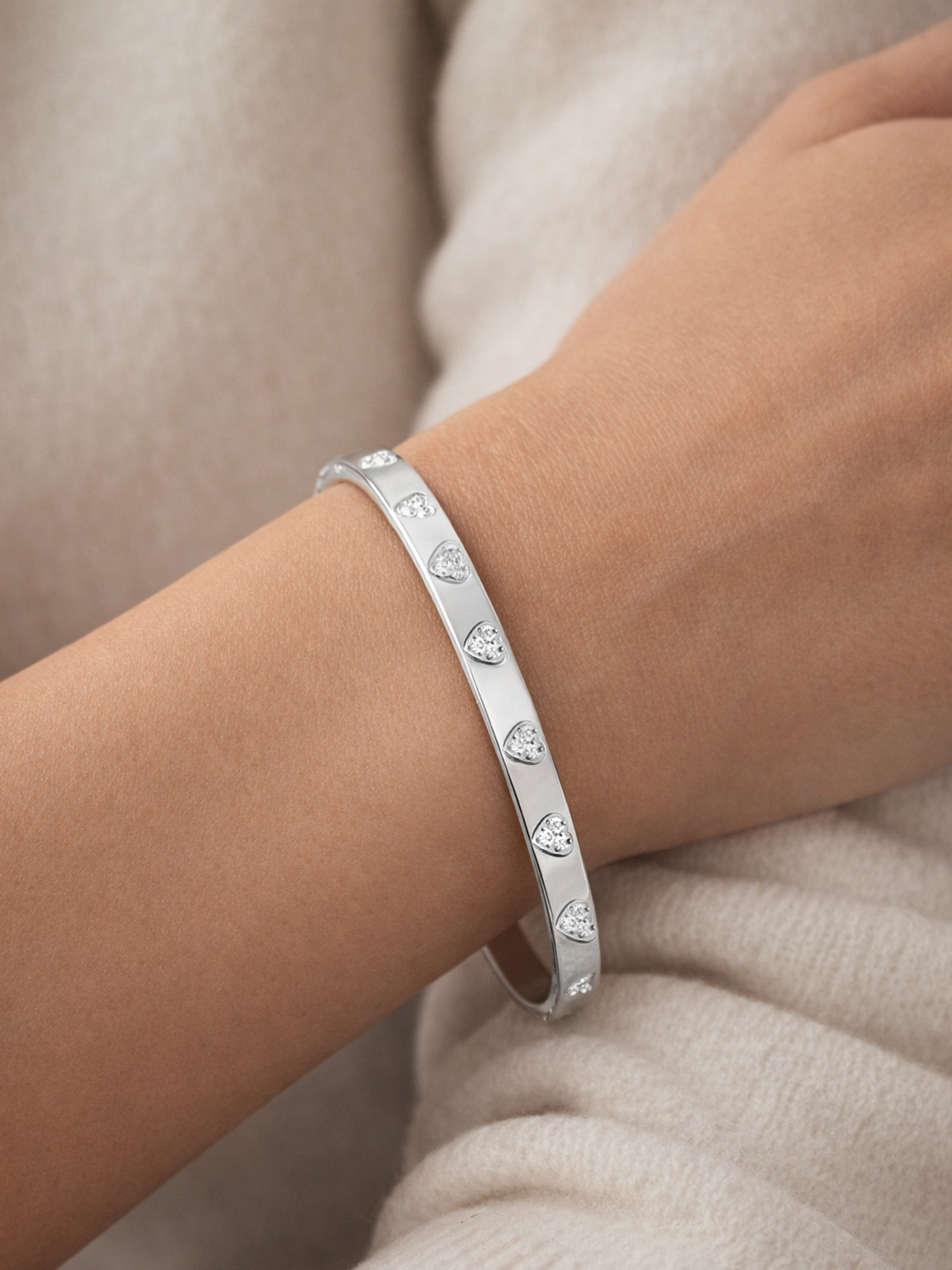 Love Heart Eternity Bangle