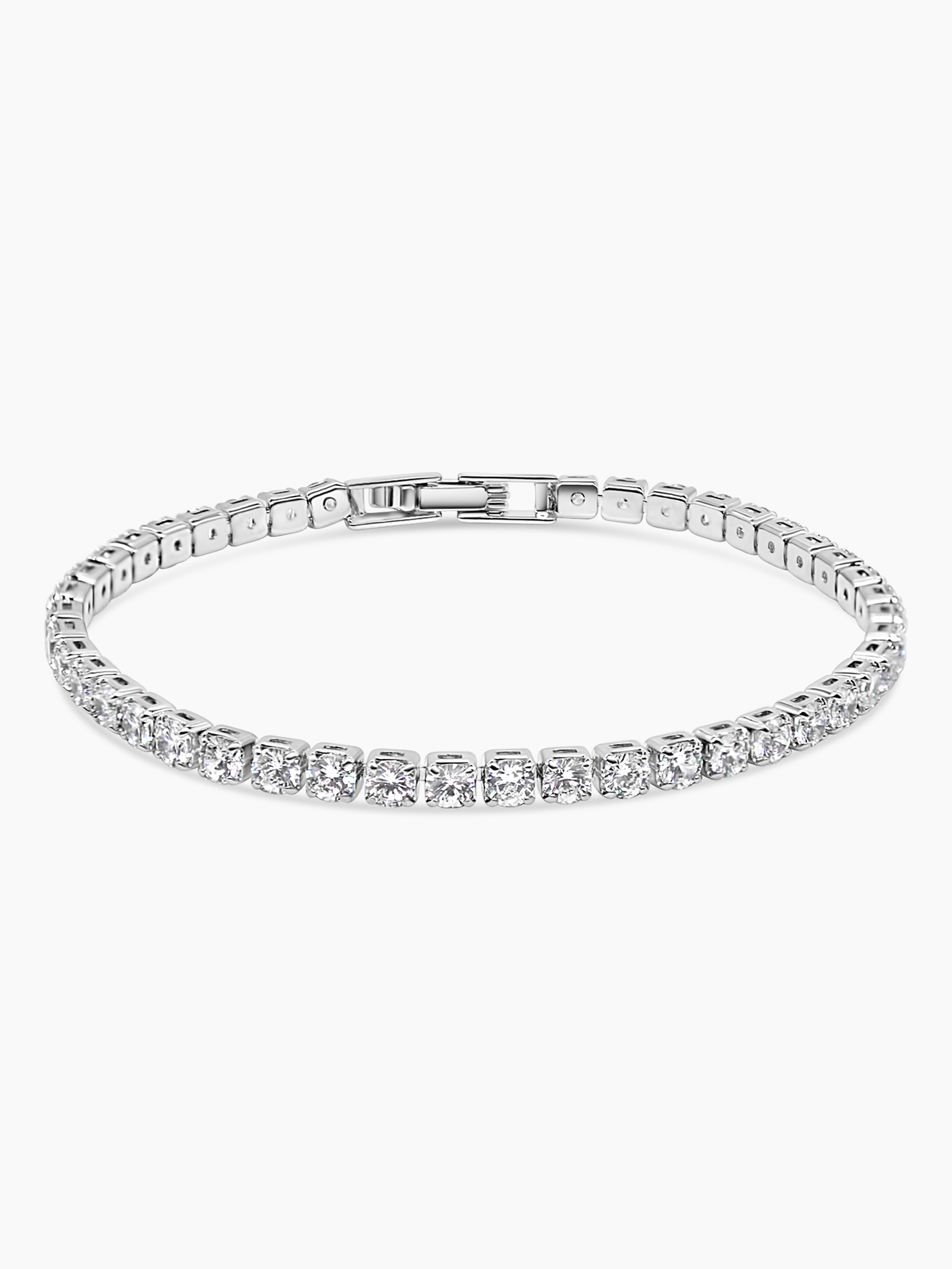 Sparkling Tennis Bracelet 18K White Gold Plated