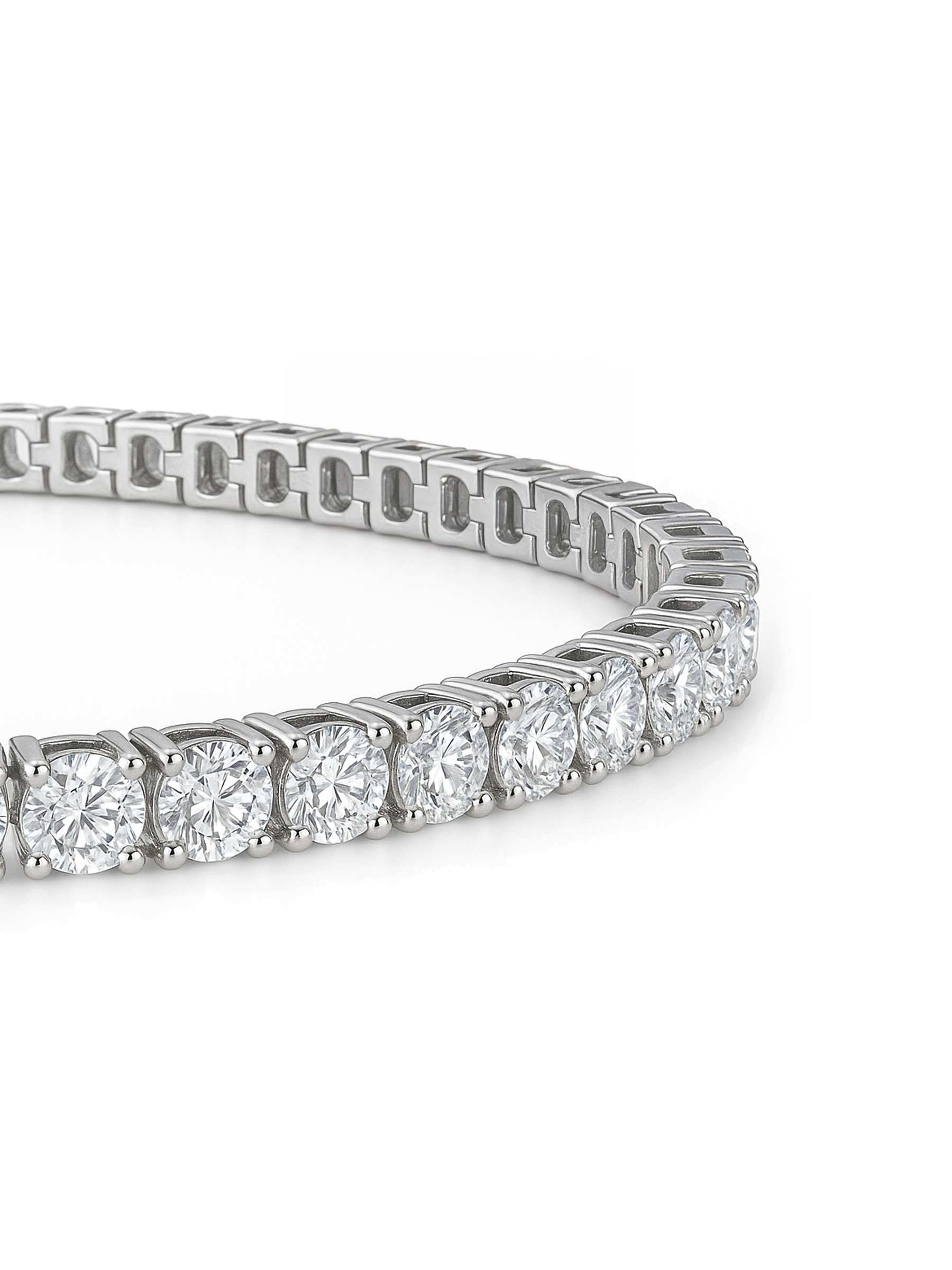 Sparkling Tennis Bracelet 18K White Gold Plated