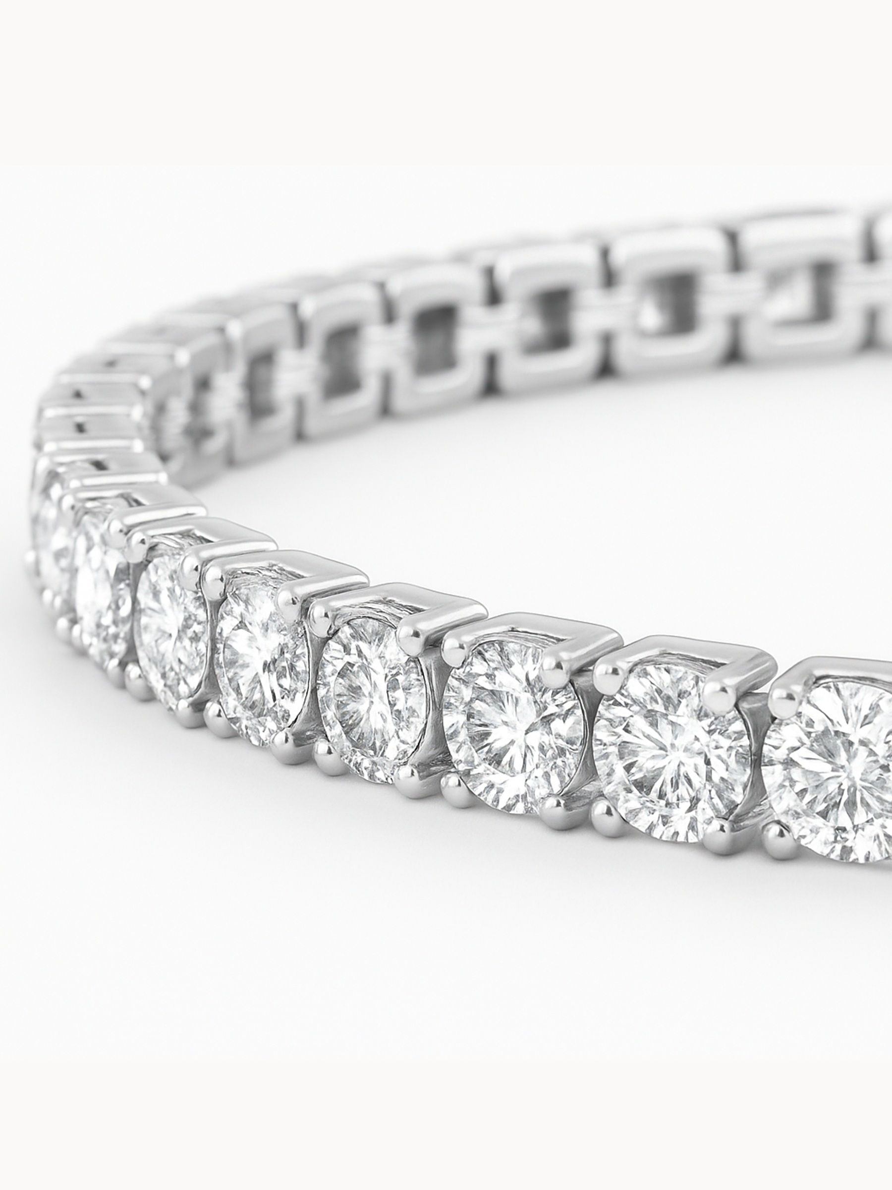 Sparkling Tennis Bracelet Rhodium Plated 925 Sterling Silver