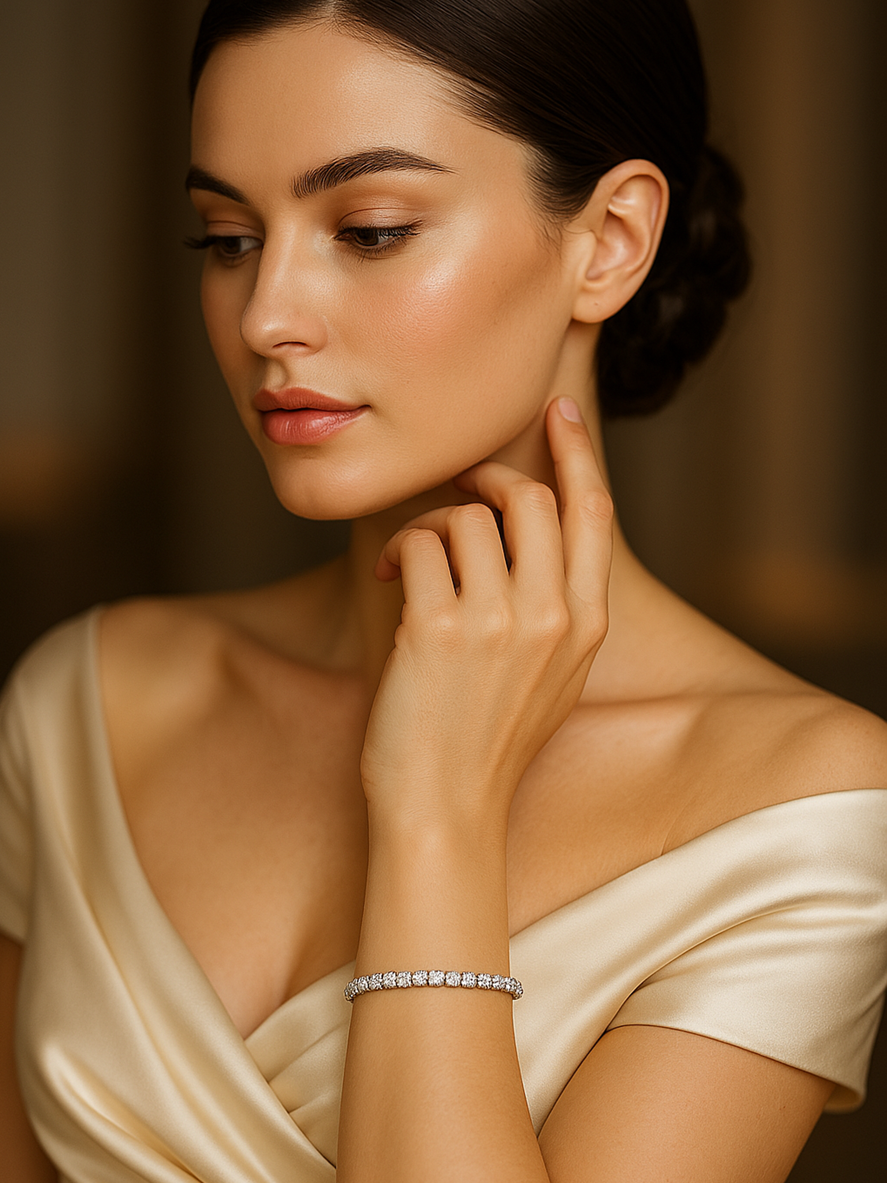 Sparkling Tennis Bracelet 18K White Gold Plated