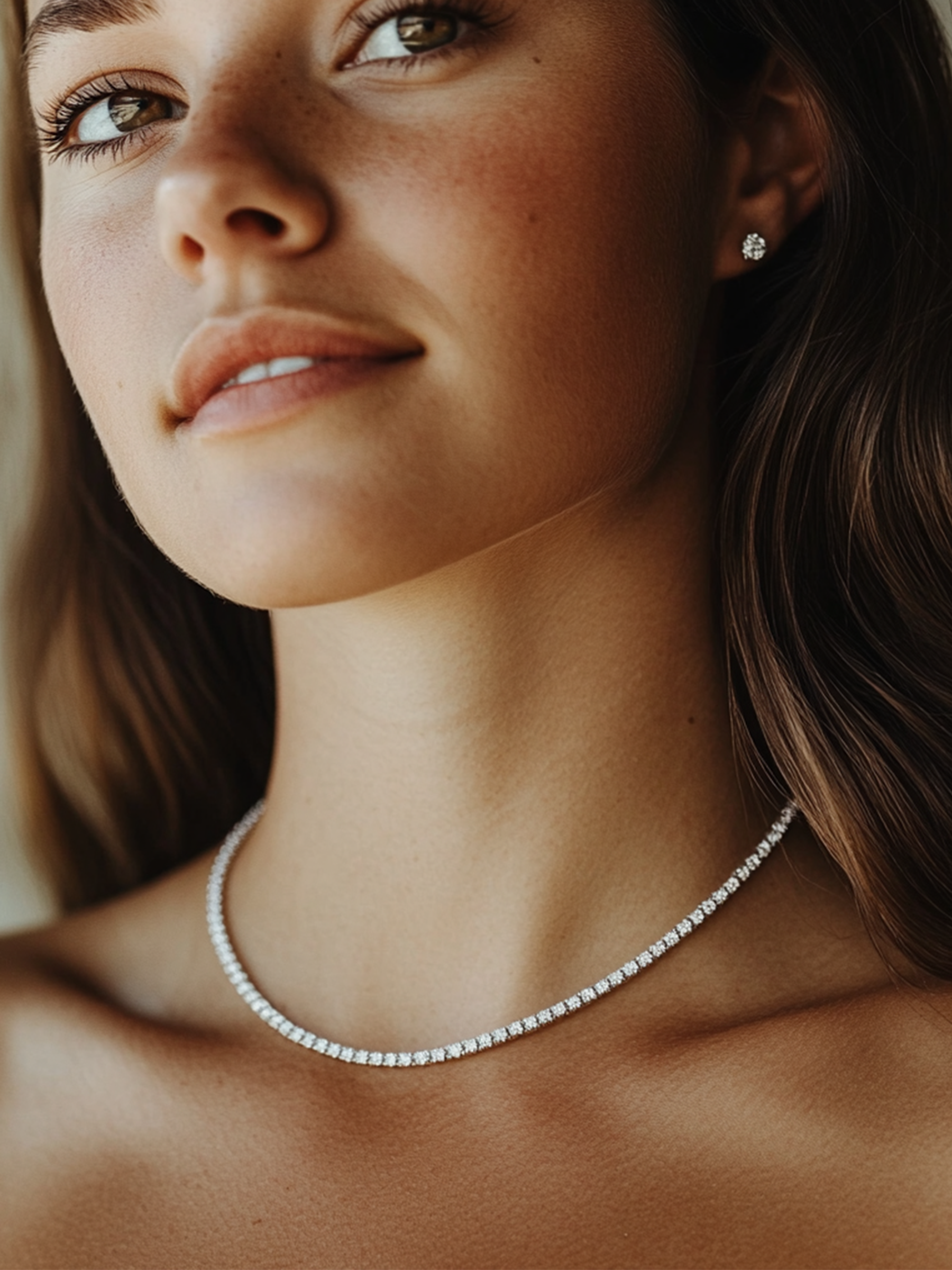 sparkling tennis necklace
