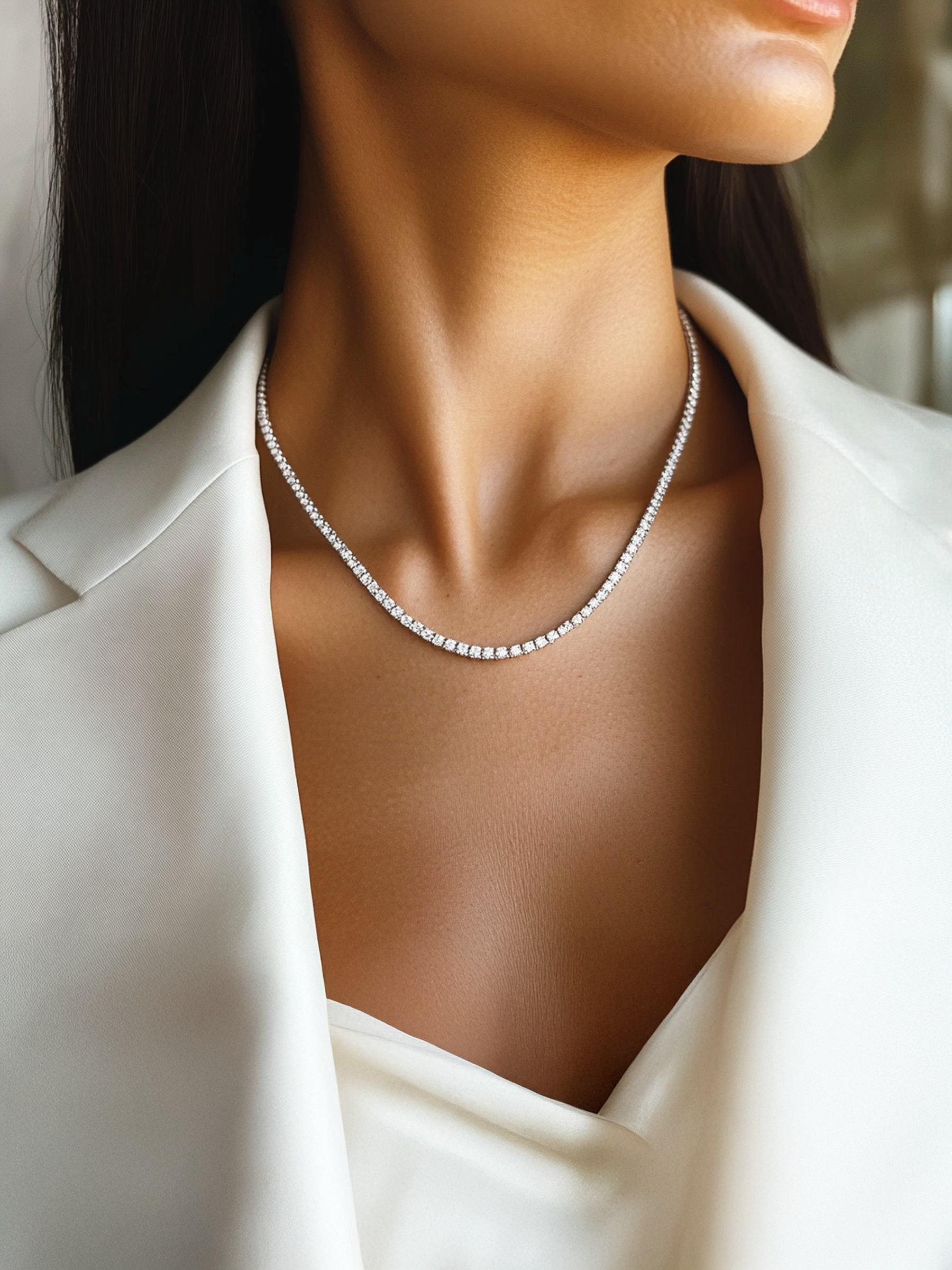 sparkling tennis necklace