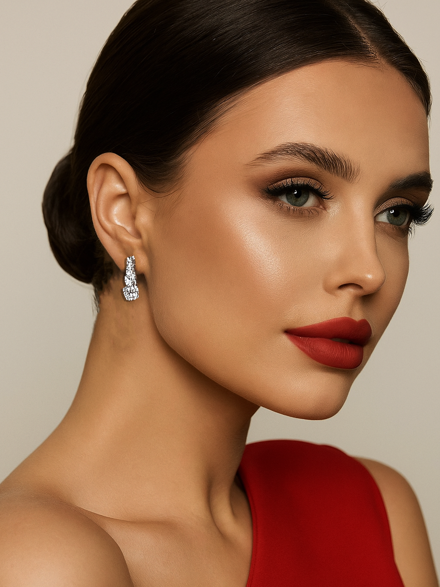 Silver Trilogy Style Drop Earrings