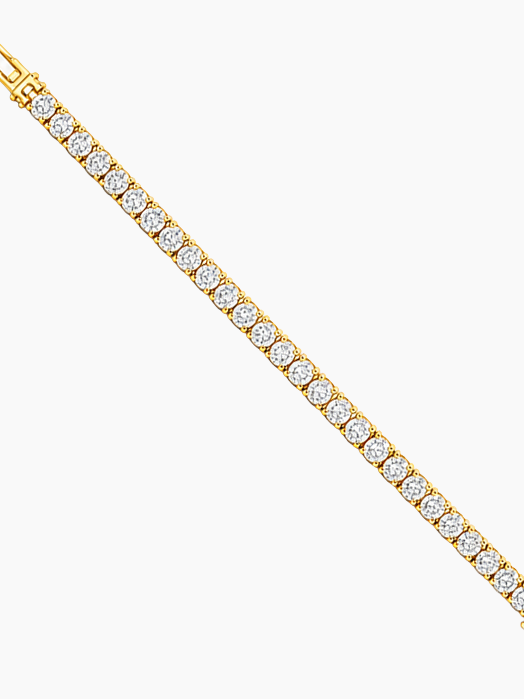 Sparkling Gold Tennis Bracelet 18K Gold Tone Finish