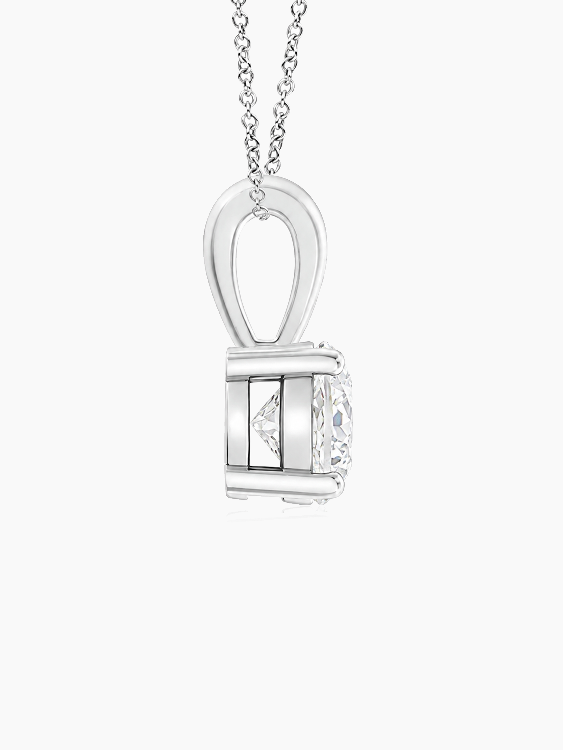 2.5Ct Moissanite Round Cut Pendant Necklace