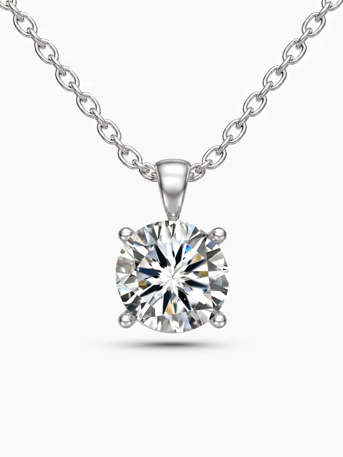 1Ct Moissanite Pendant Necklace