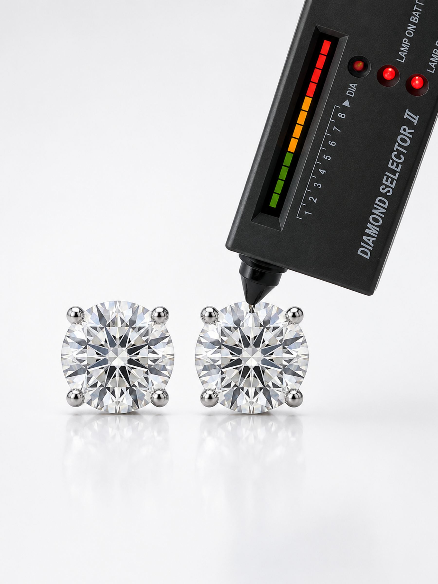 2Ct 4 Prong Moissanite Earrings