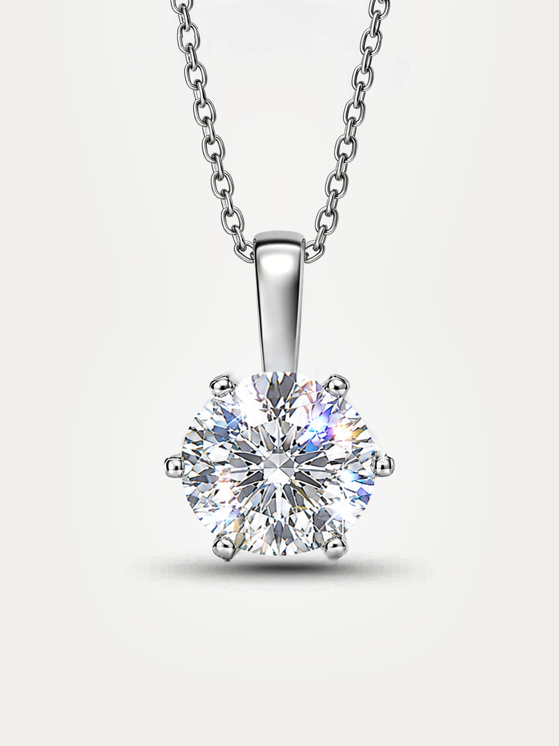2Ct Moissanite Pendant Necklace