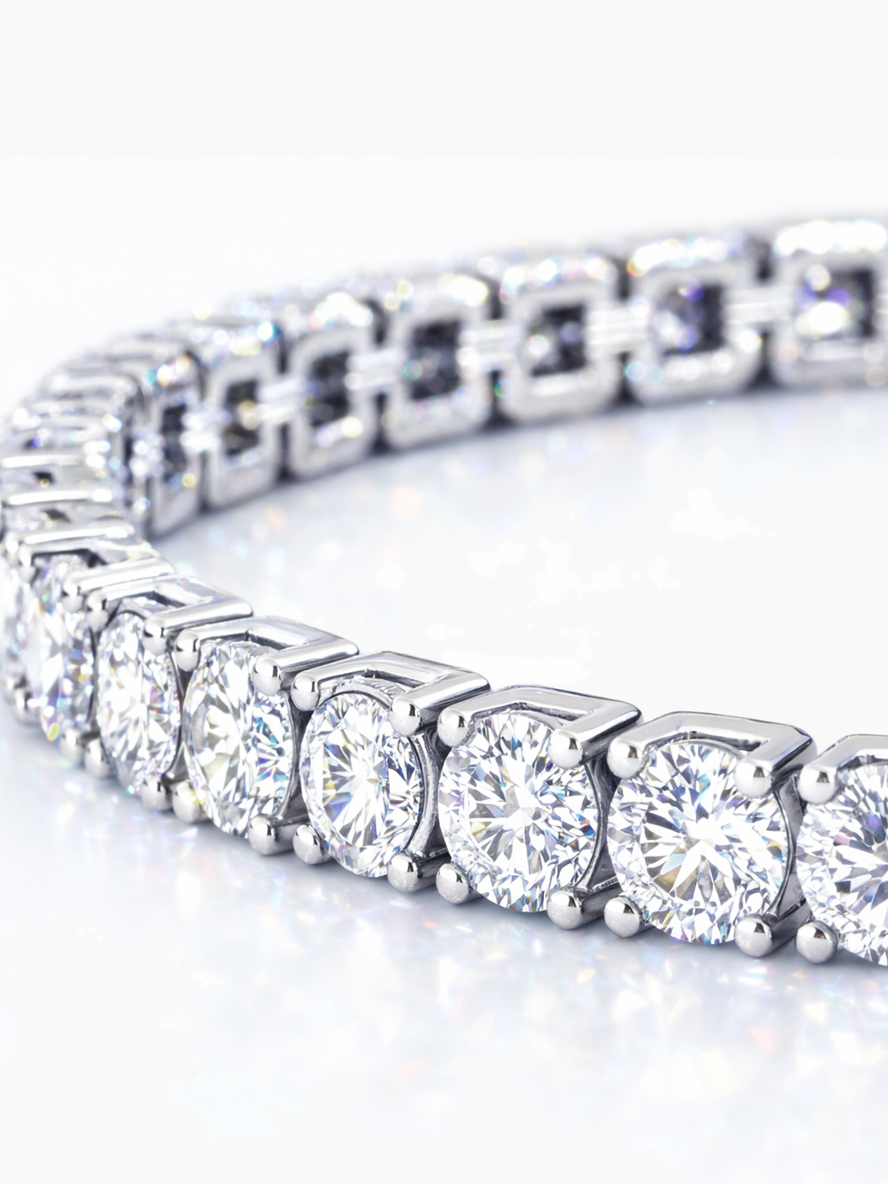 Sparkling Tennis Bracelet Rhodium Plated 925 Sterling Silver