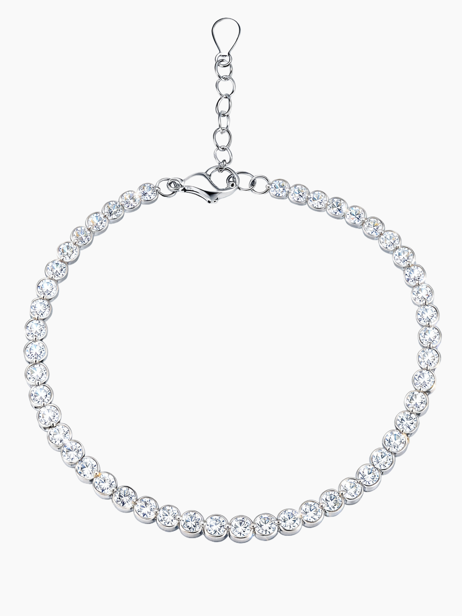 Bezel Tennis_Bracelet Sterling Silver Round1