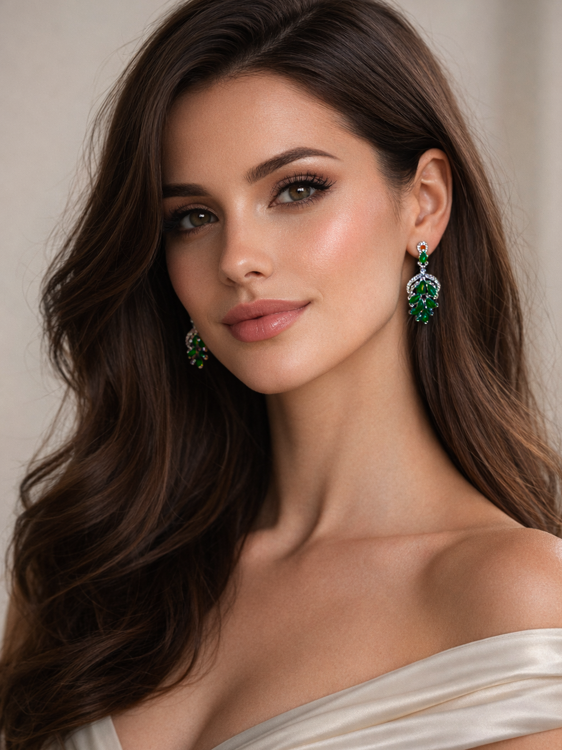 Green Emerald Earrings
