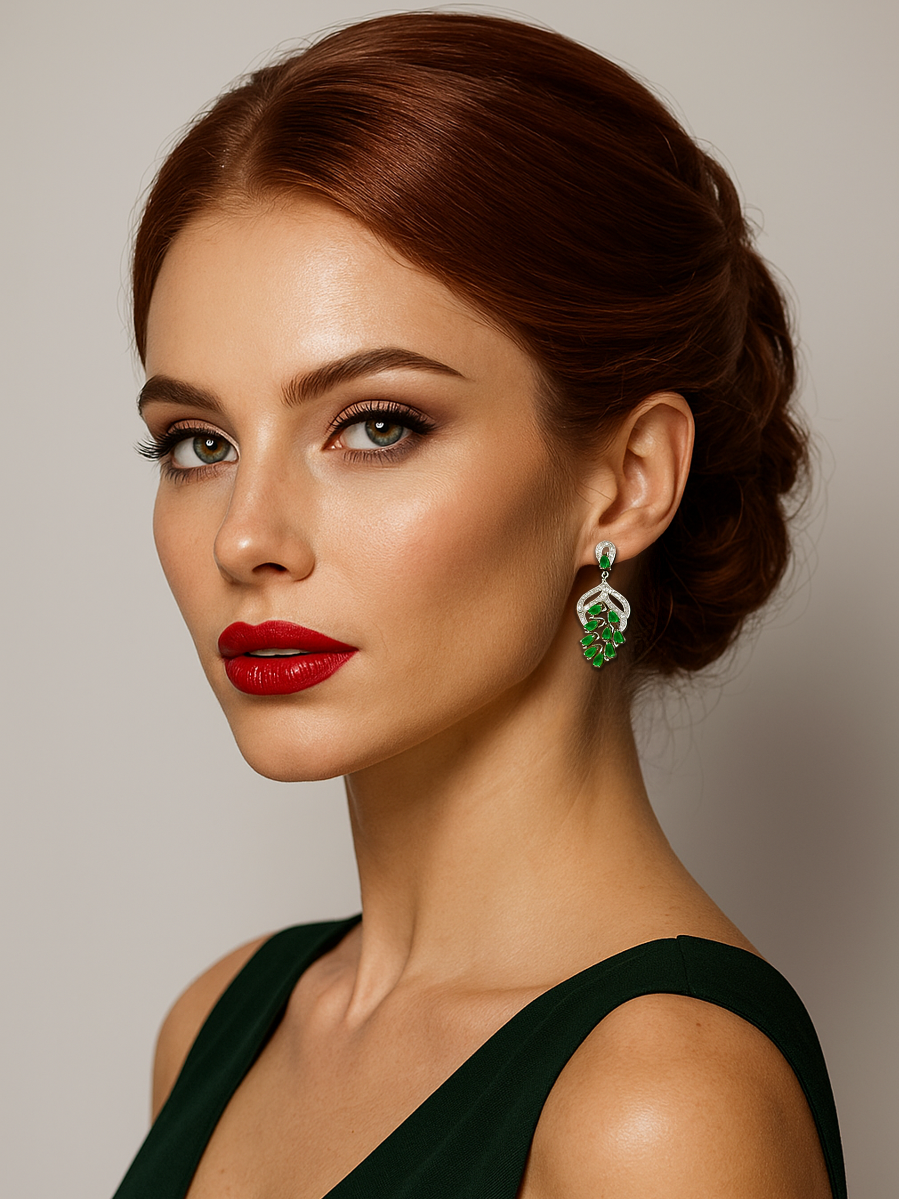 Green Emerald Earrings