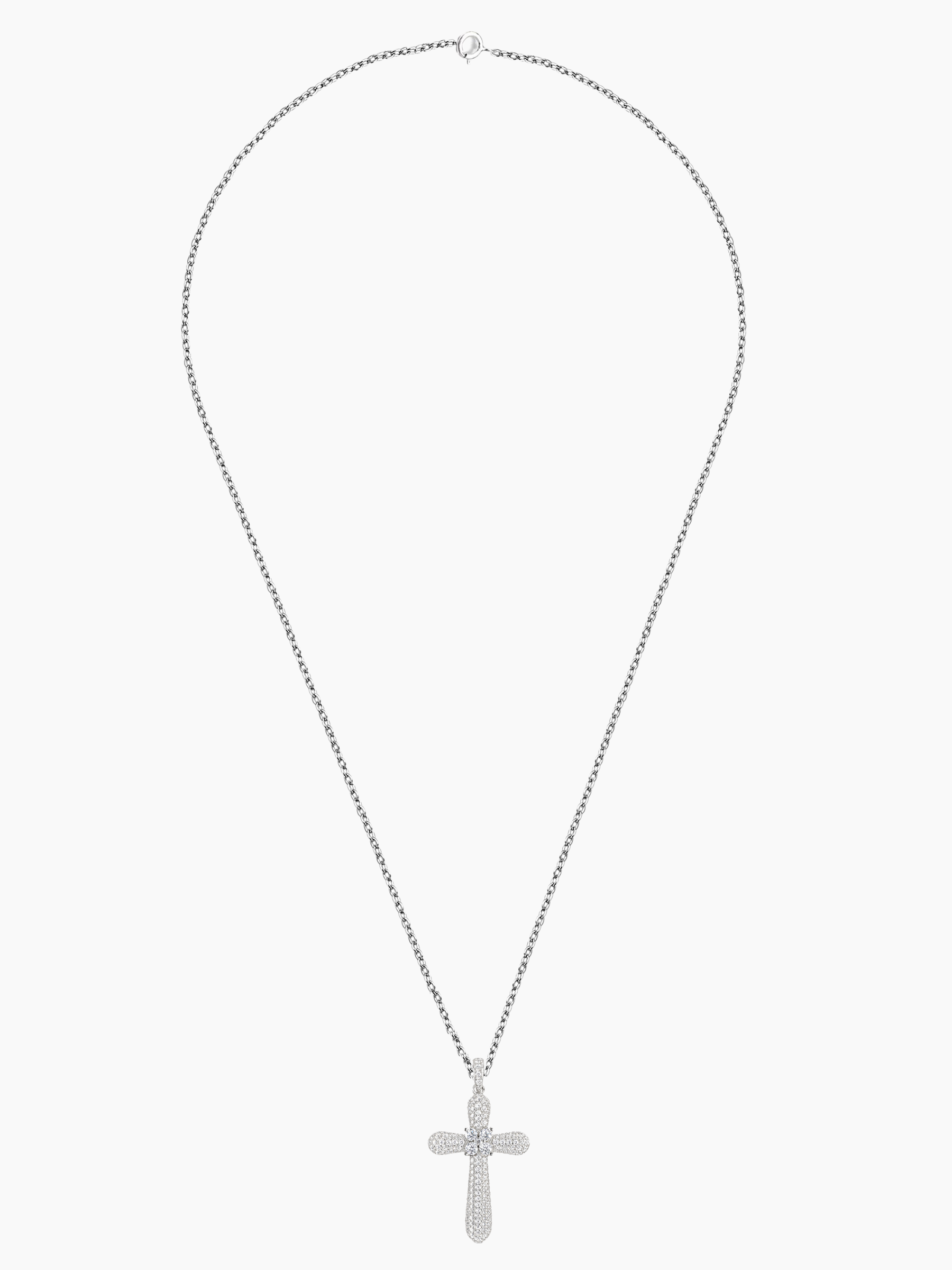 Sparkling Pave Cross Pendant Necklace