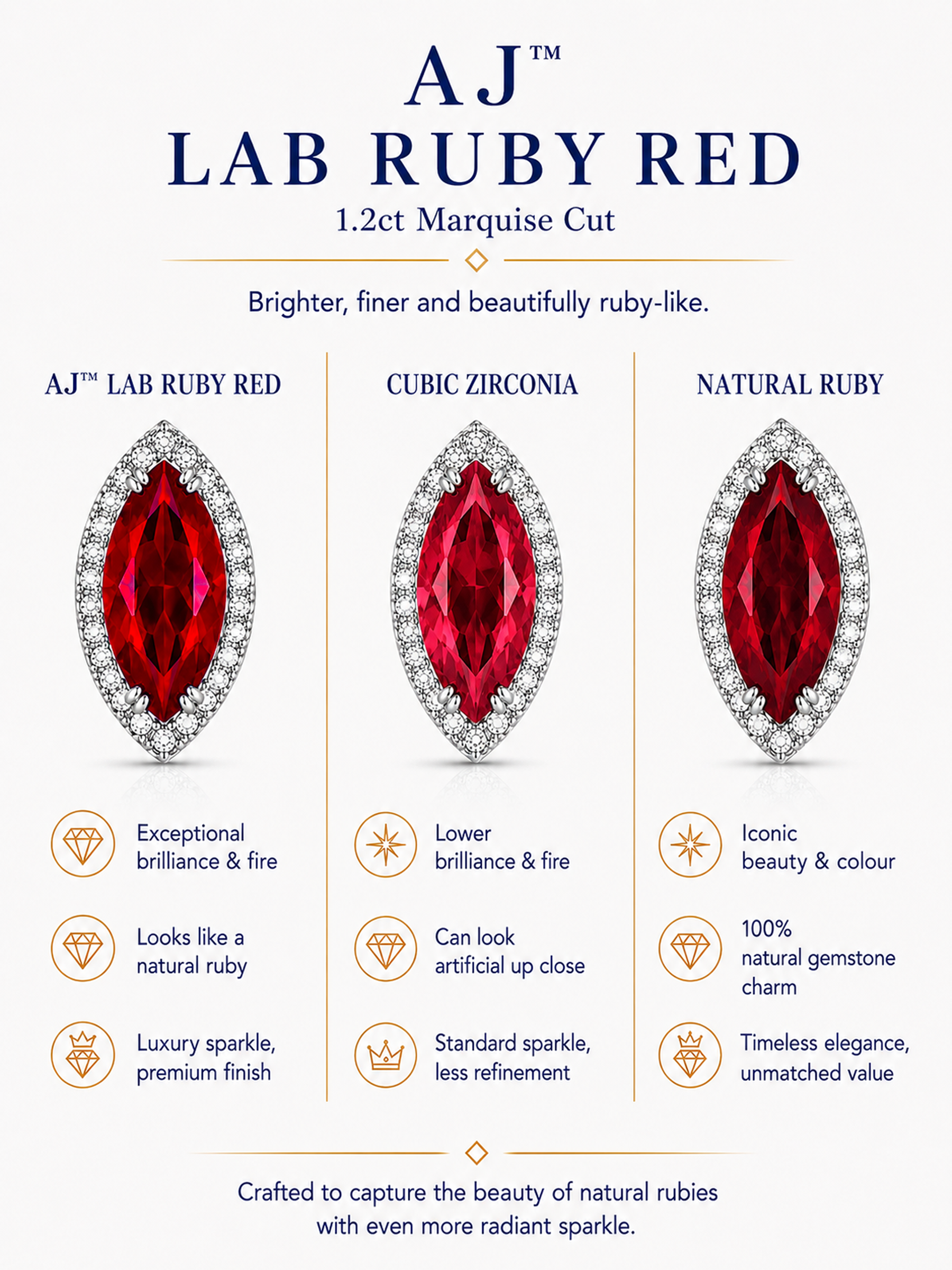 1.2Ct Lab Ruby Marquise Cut Pendant Necklace