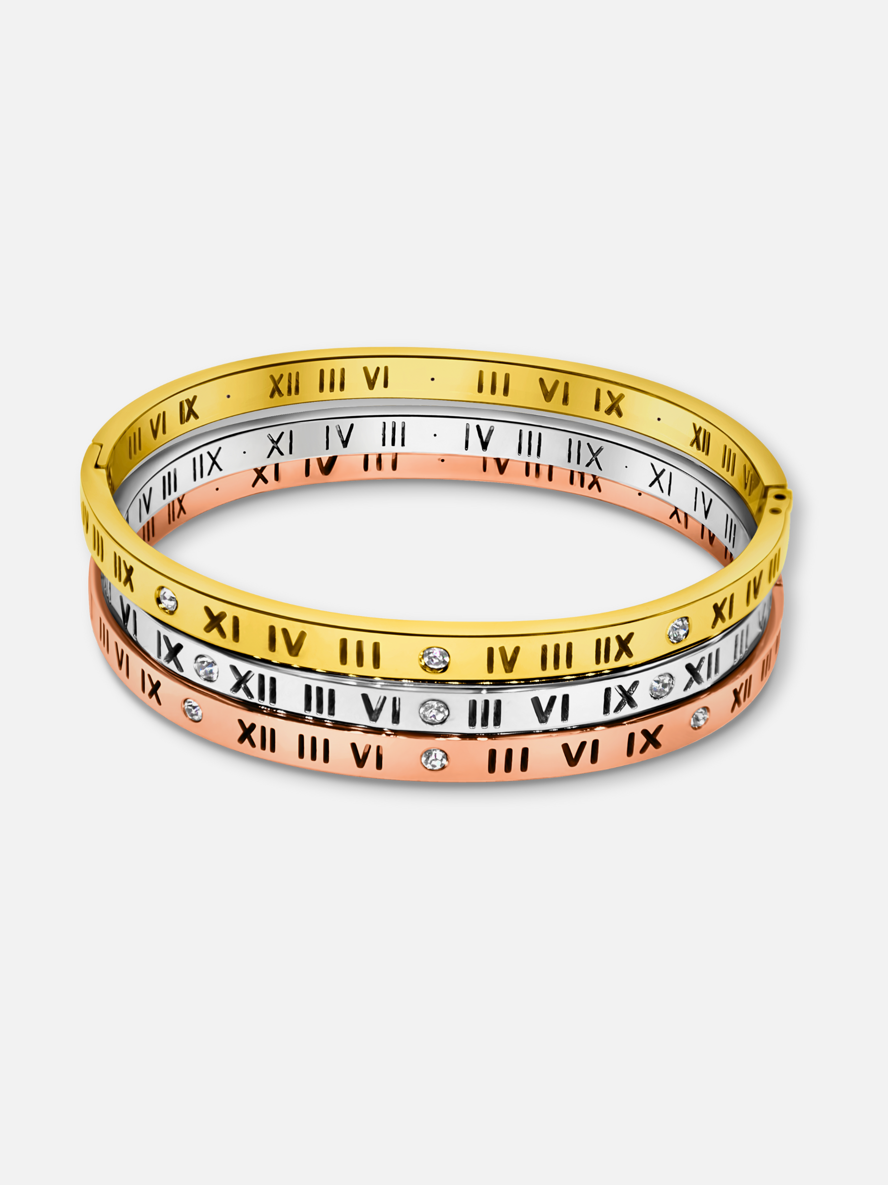 Personalized Roman Numeral + Diamond Bangle – Ring Concierge