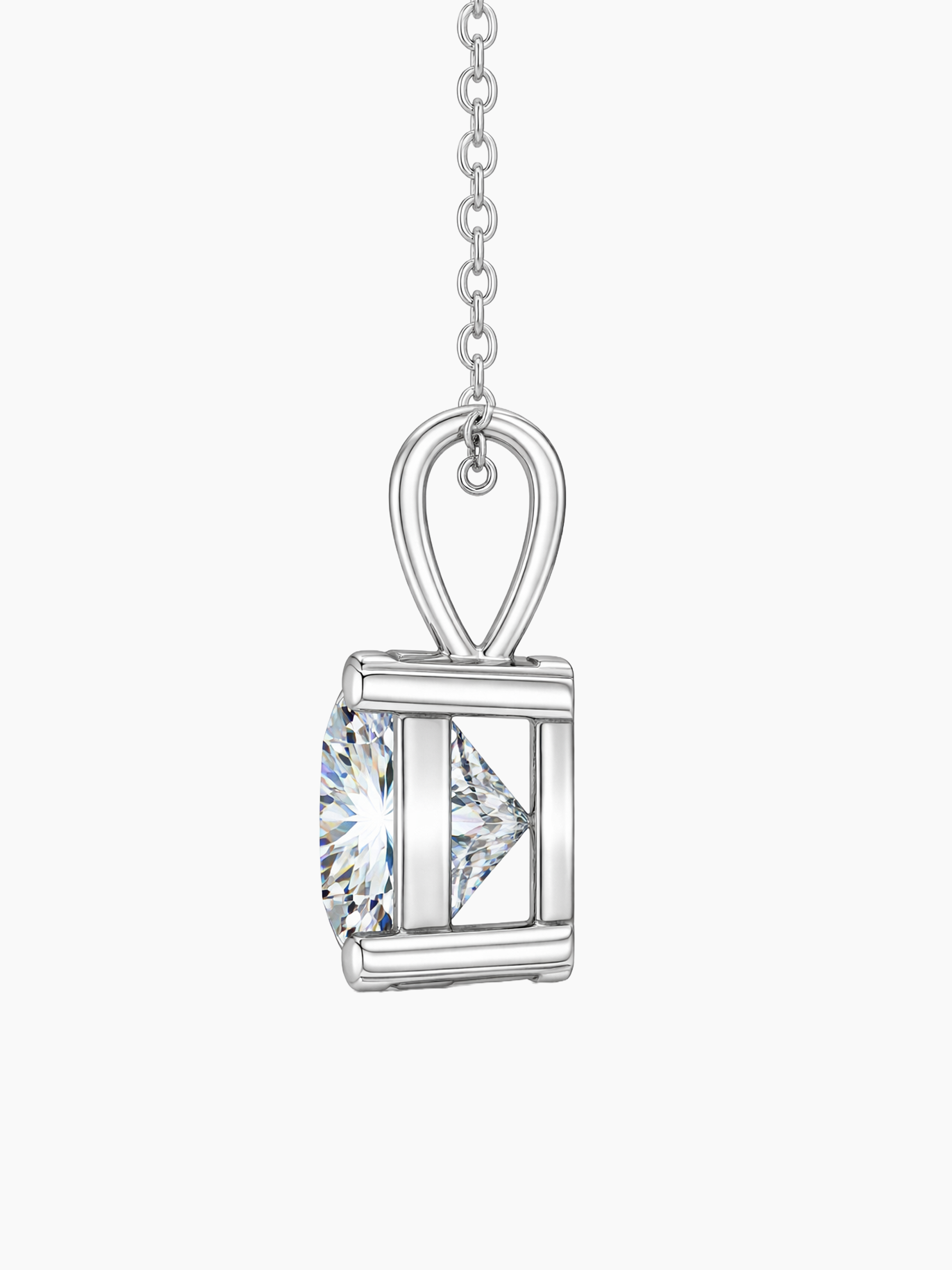 1Ct Sparkling Moissanite Diamond Pendant Necklace