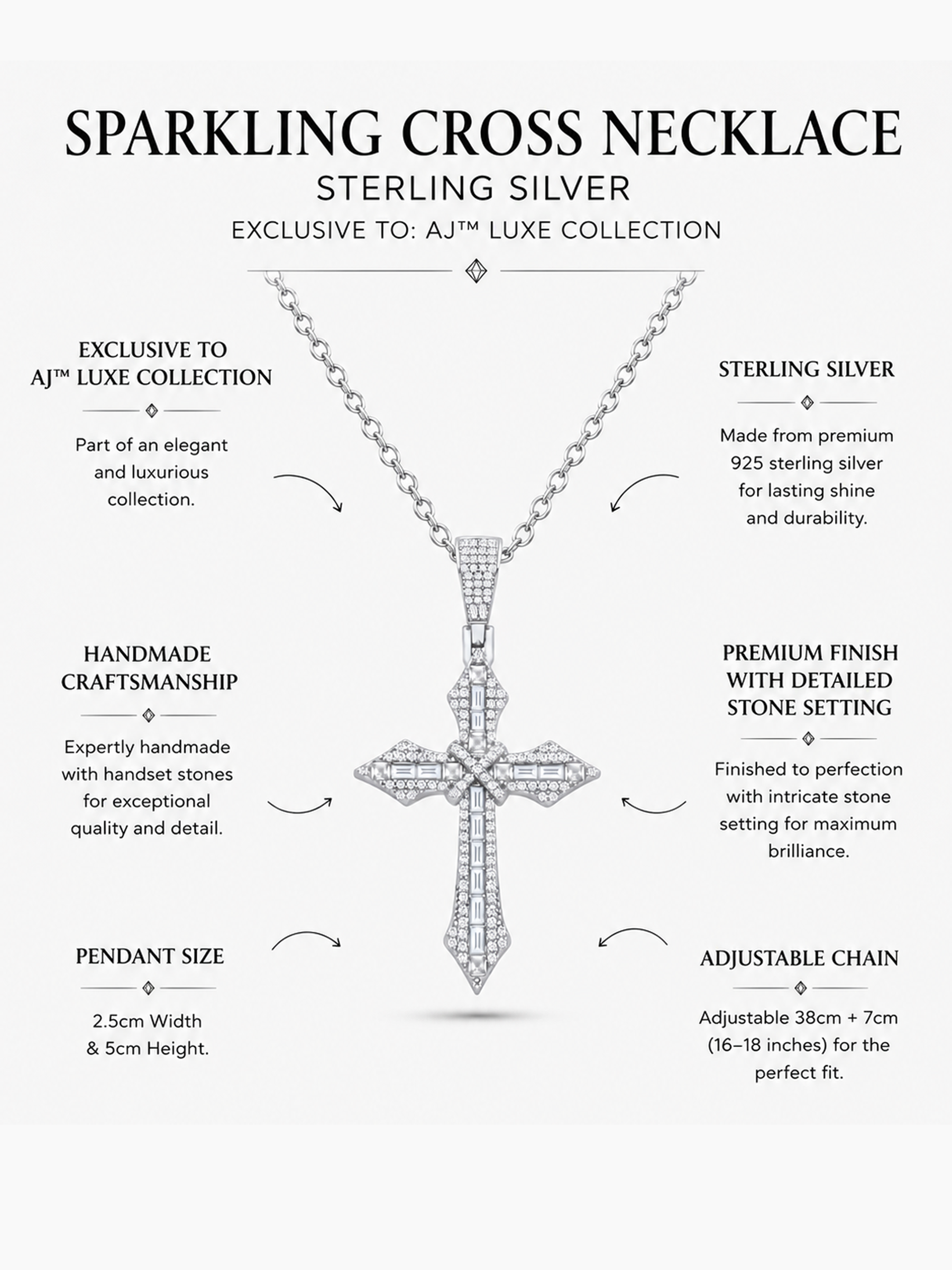 Sterling Silver Cross Necklace