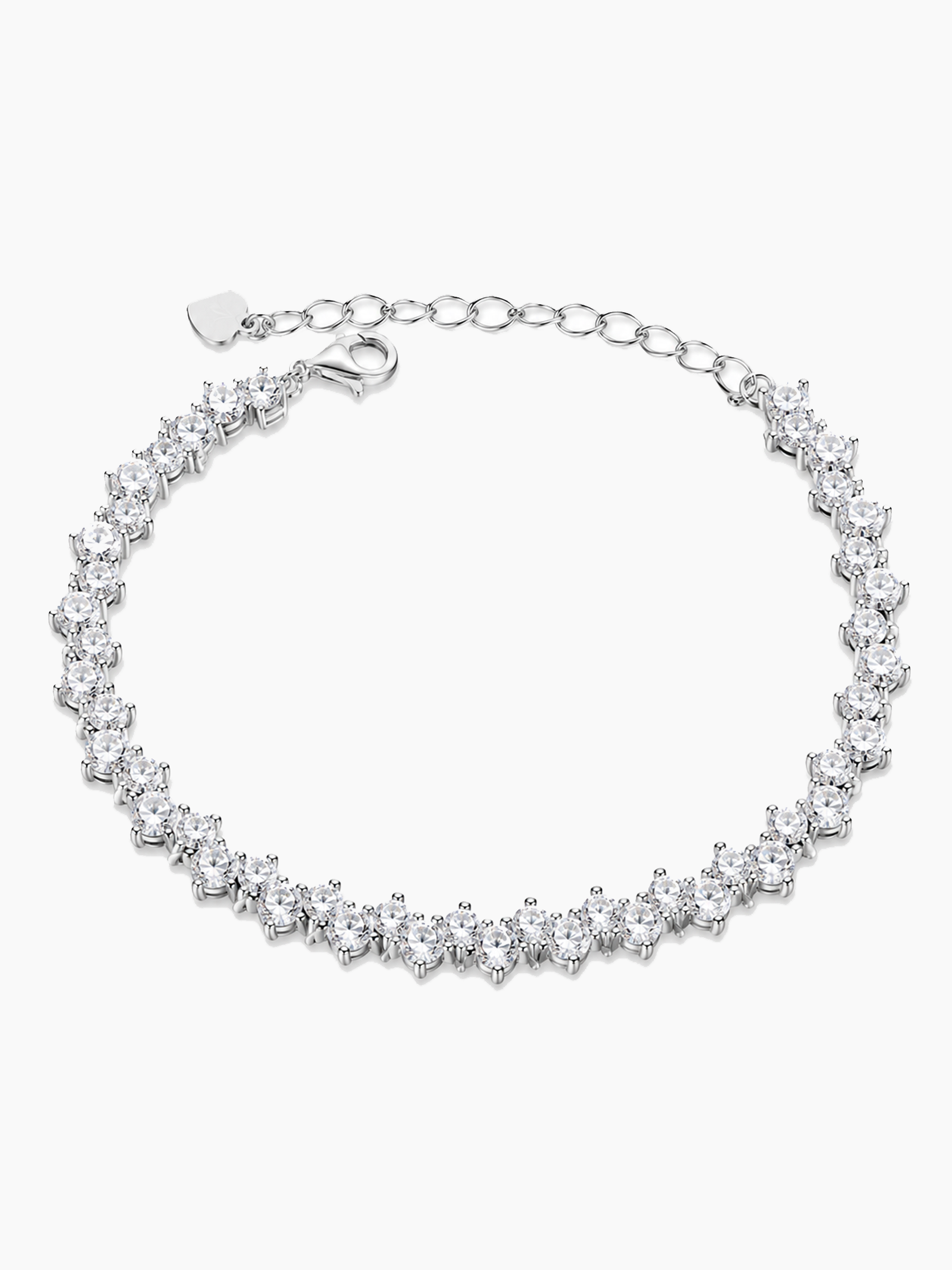Round Cut Adjustable Tennis Bracelet