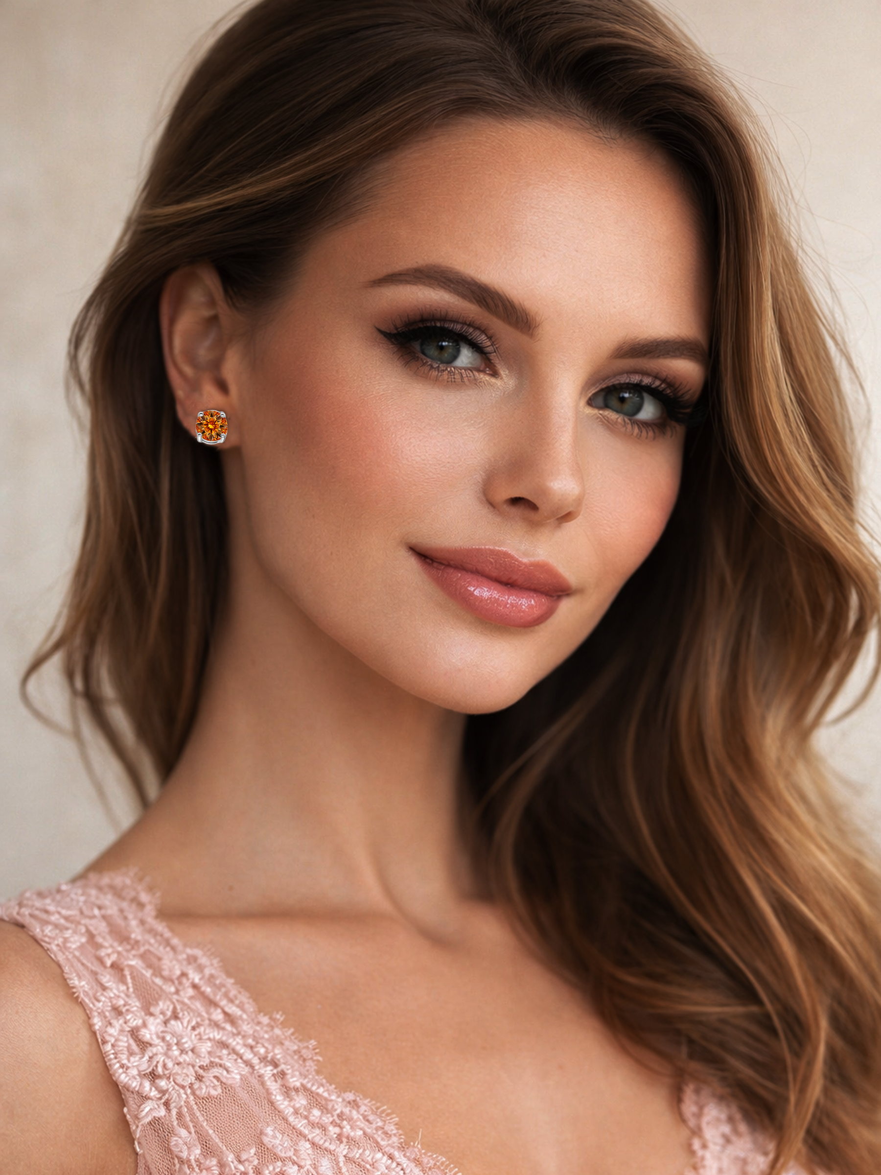 Yellow Topaz Stud Earrings 925 Sterling Silver