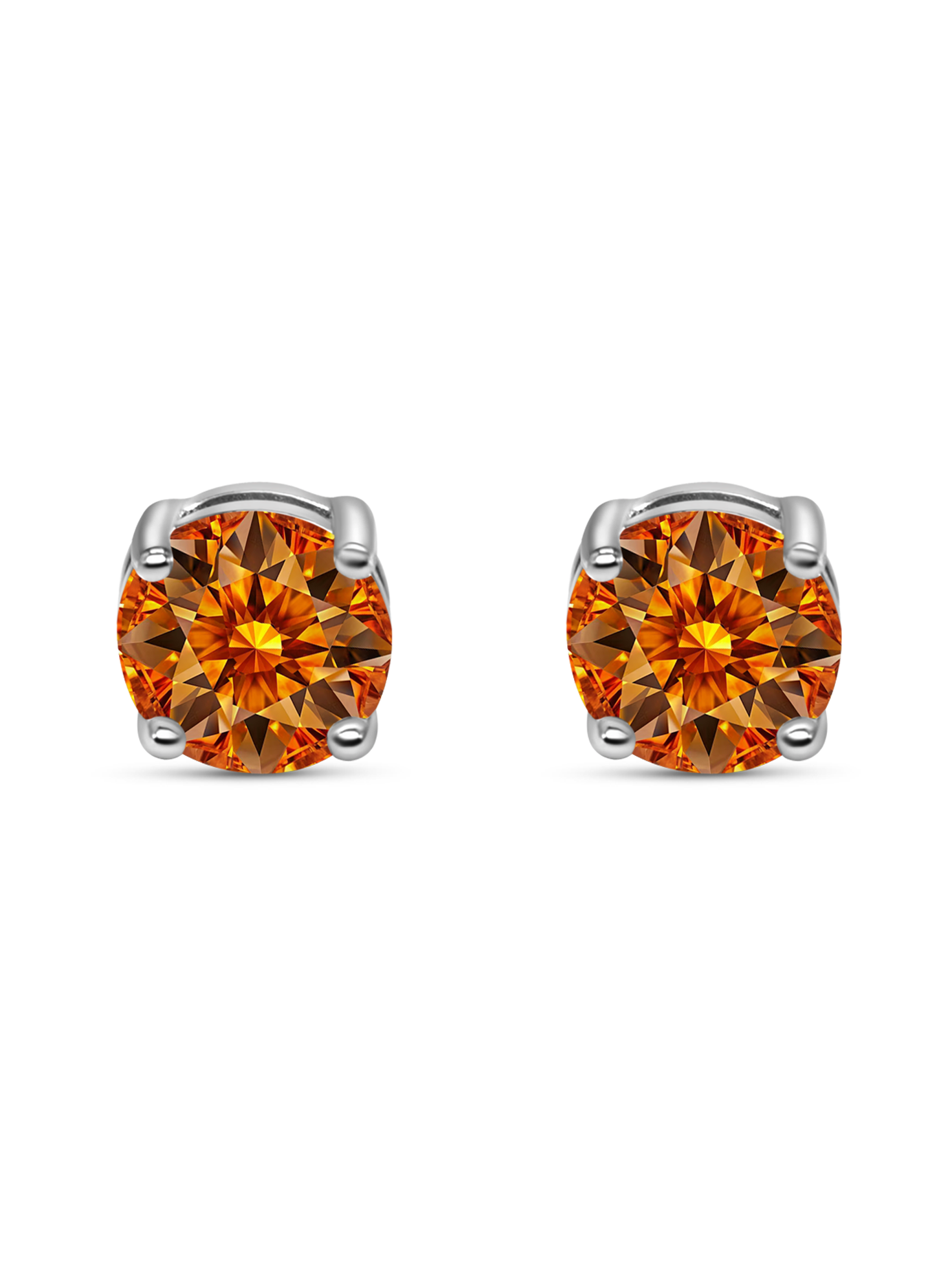Yellow Topaz Stud Earrings 925 Sterling Silver