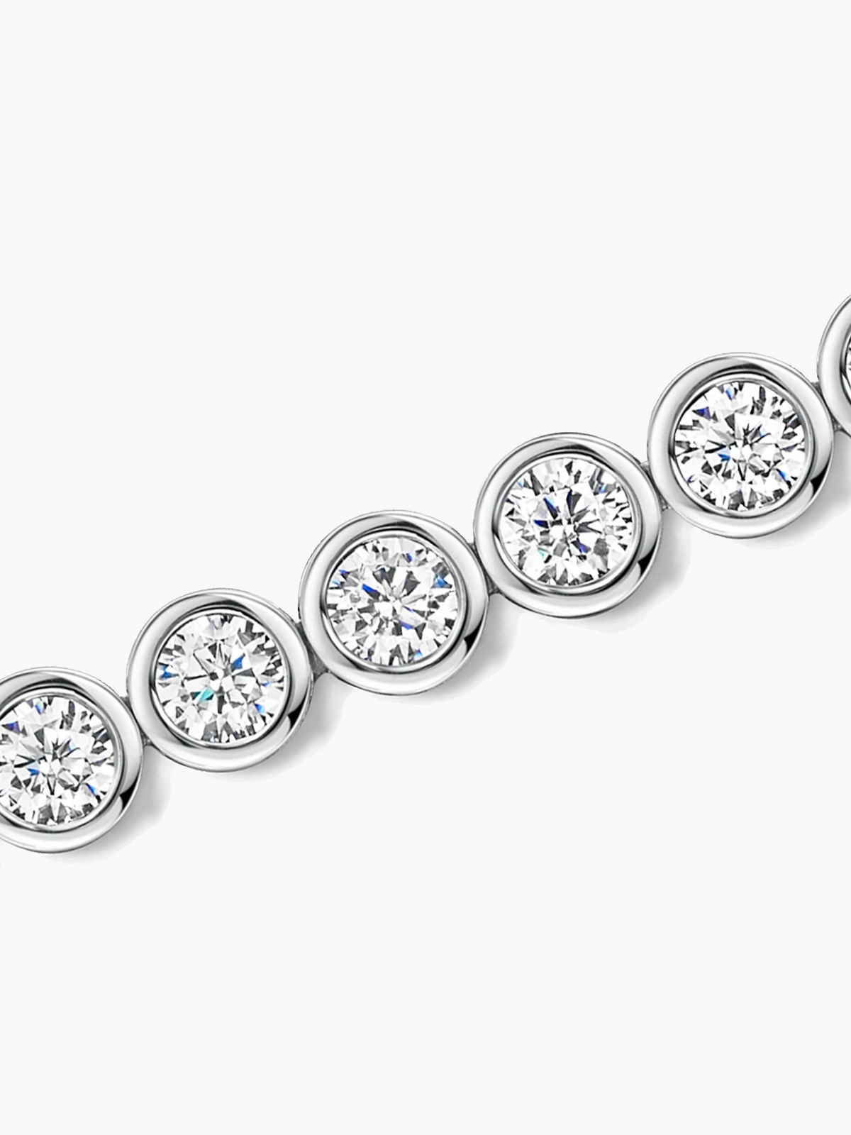 Sterling Silver Bezel Tennis Bracelet