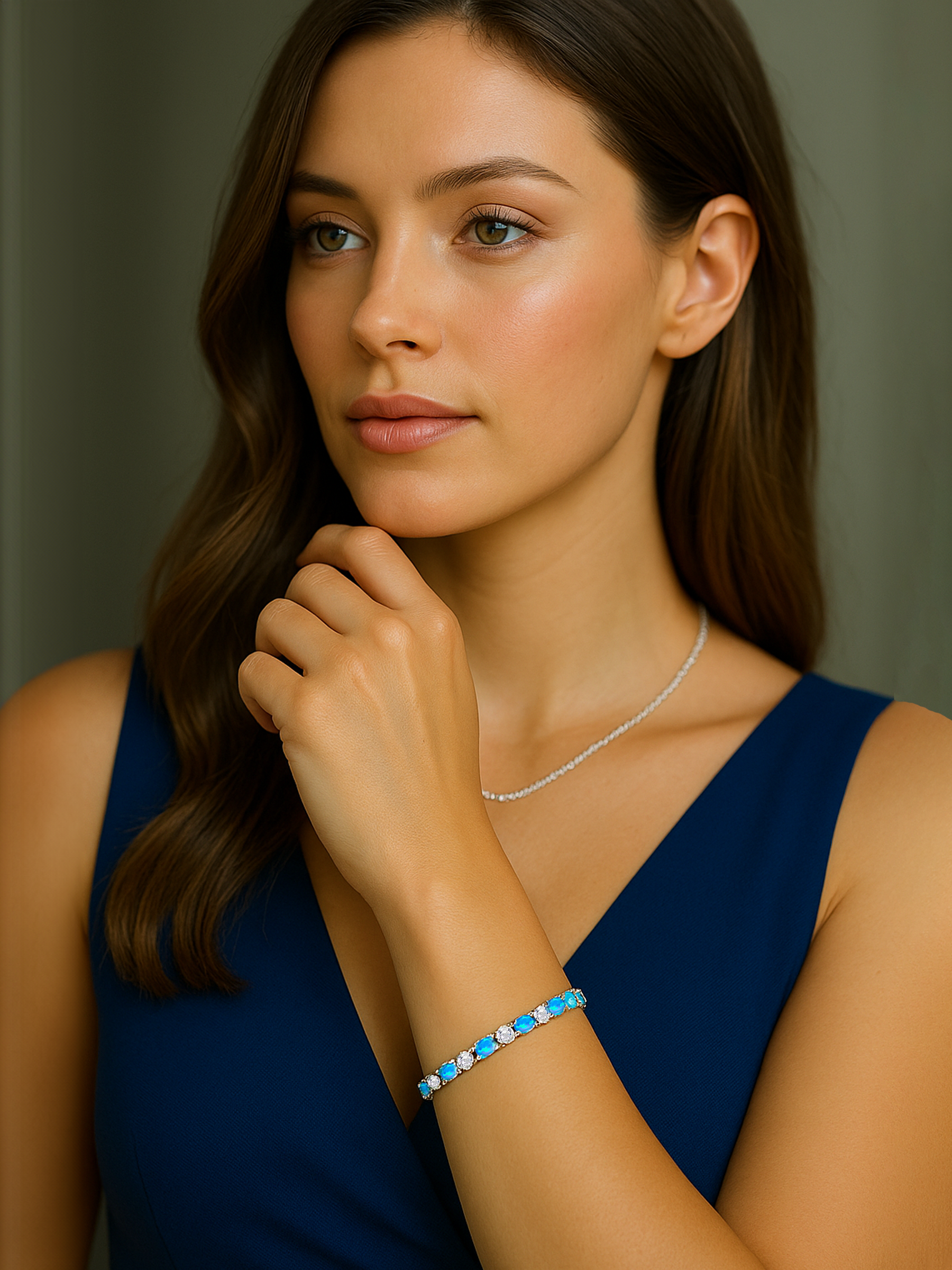 Blue Opal Adjustable Bracelet