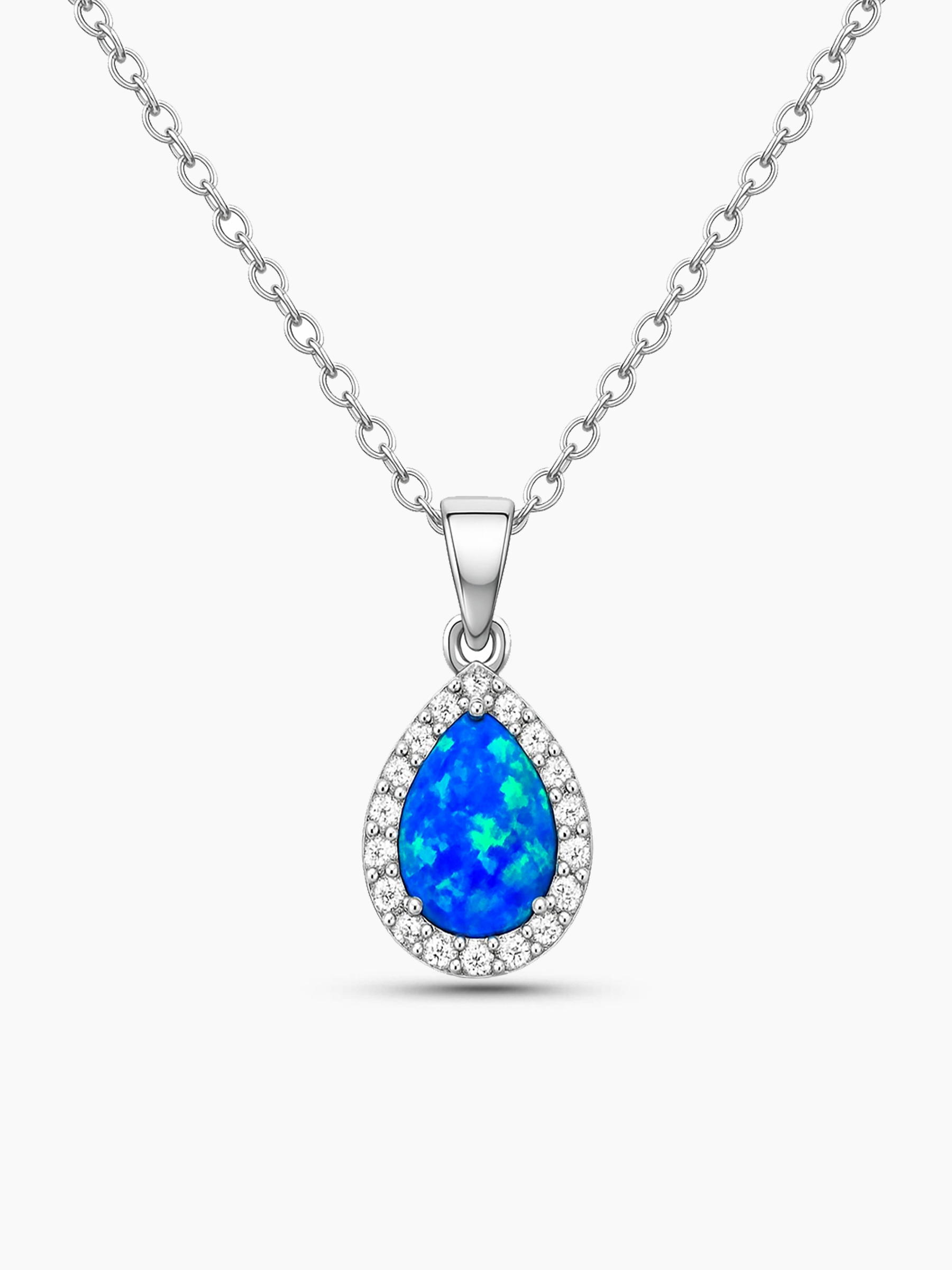 Blue Opal Pendant necklace