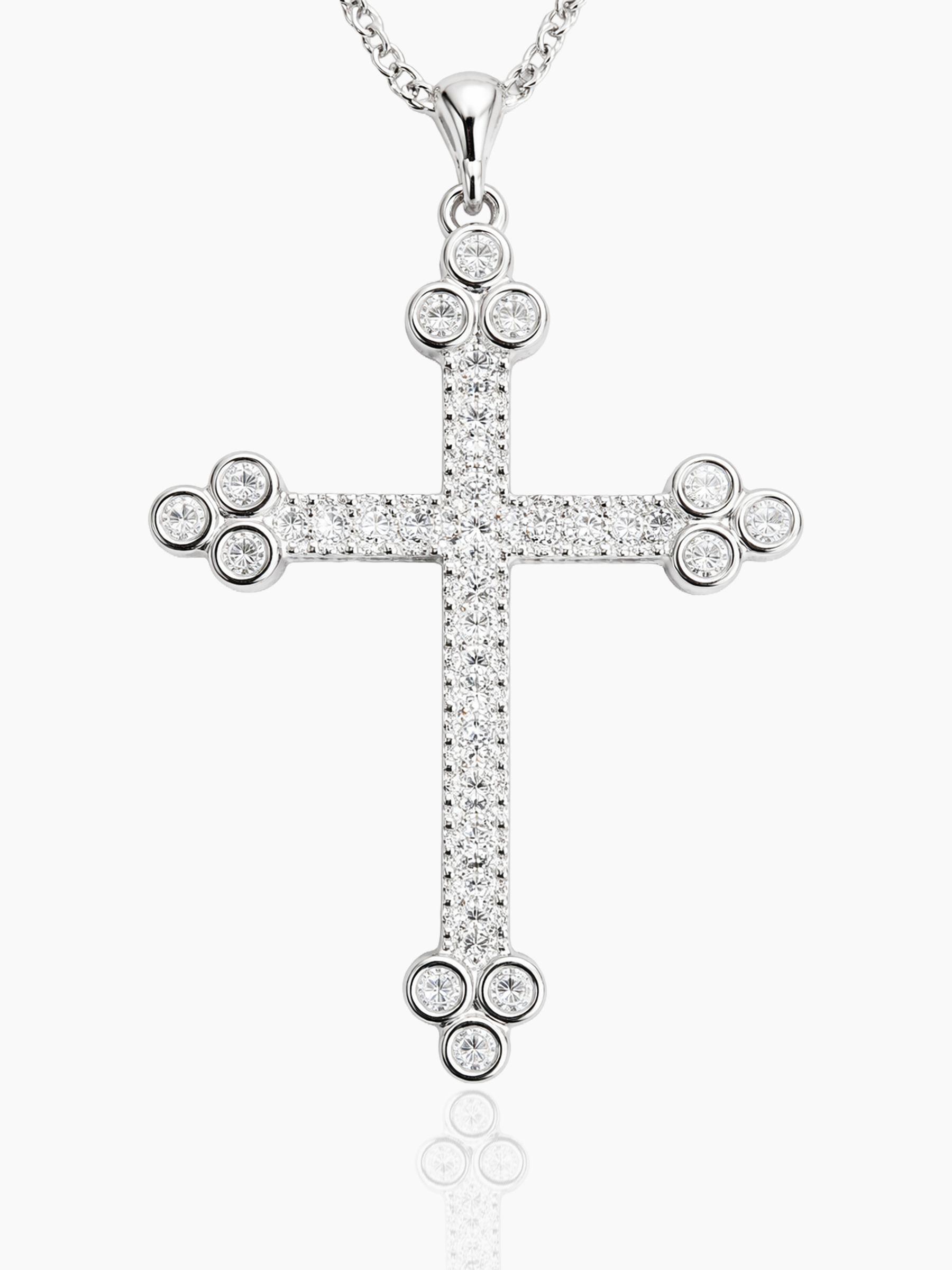 Cross Moissanite Diamond Necklace