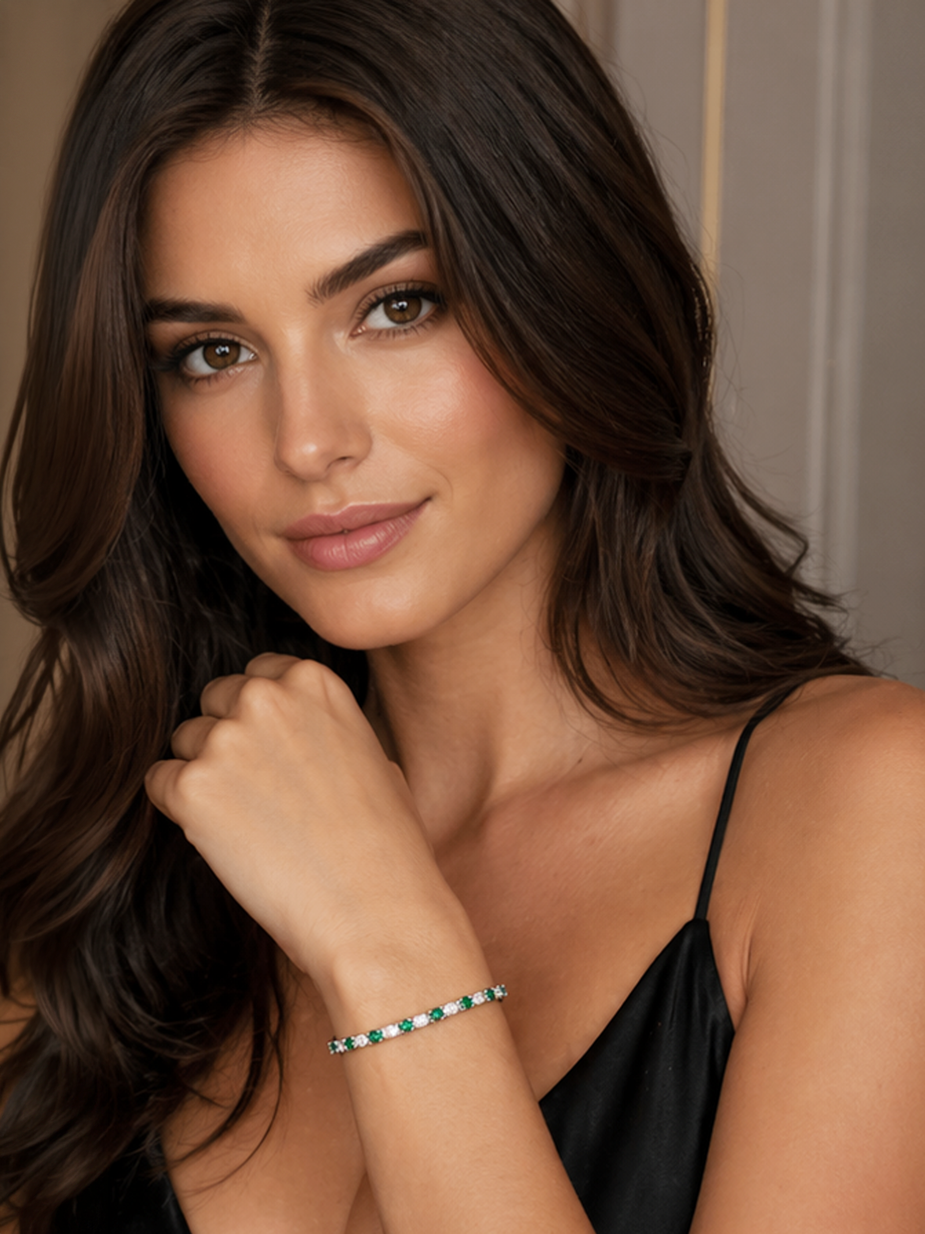 Adjustable Emerald Tennis Bracelet