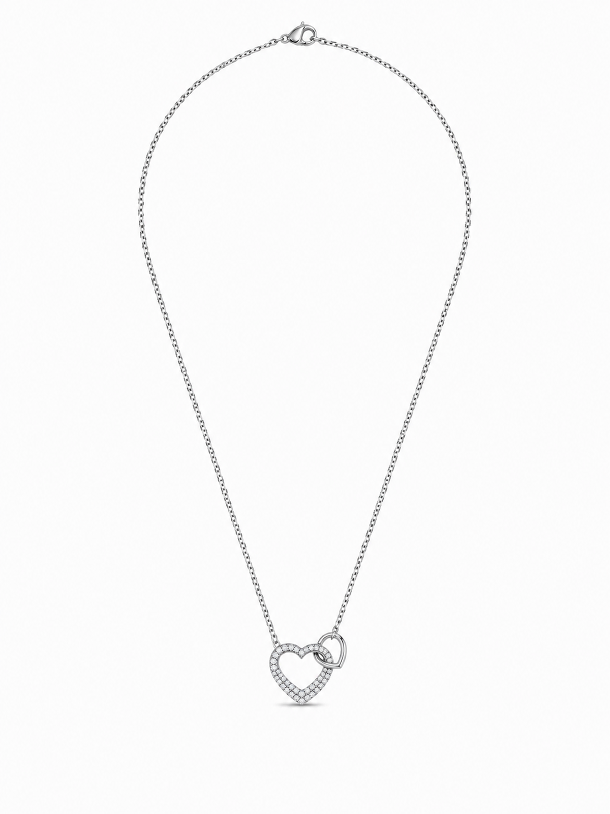 Infinity Double Heart Pendant Necklace