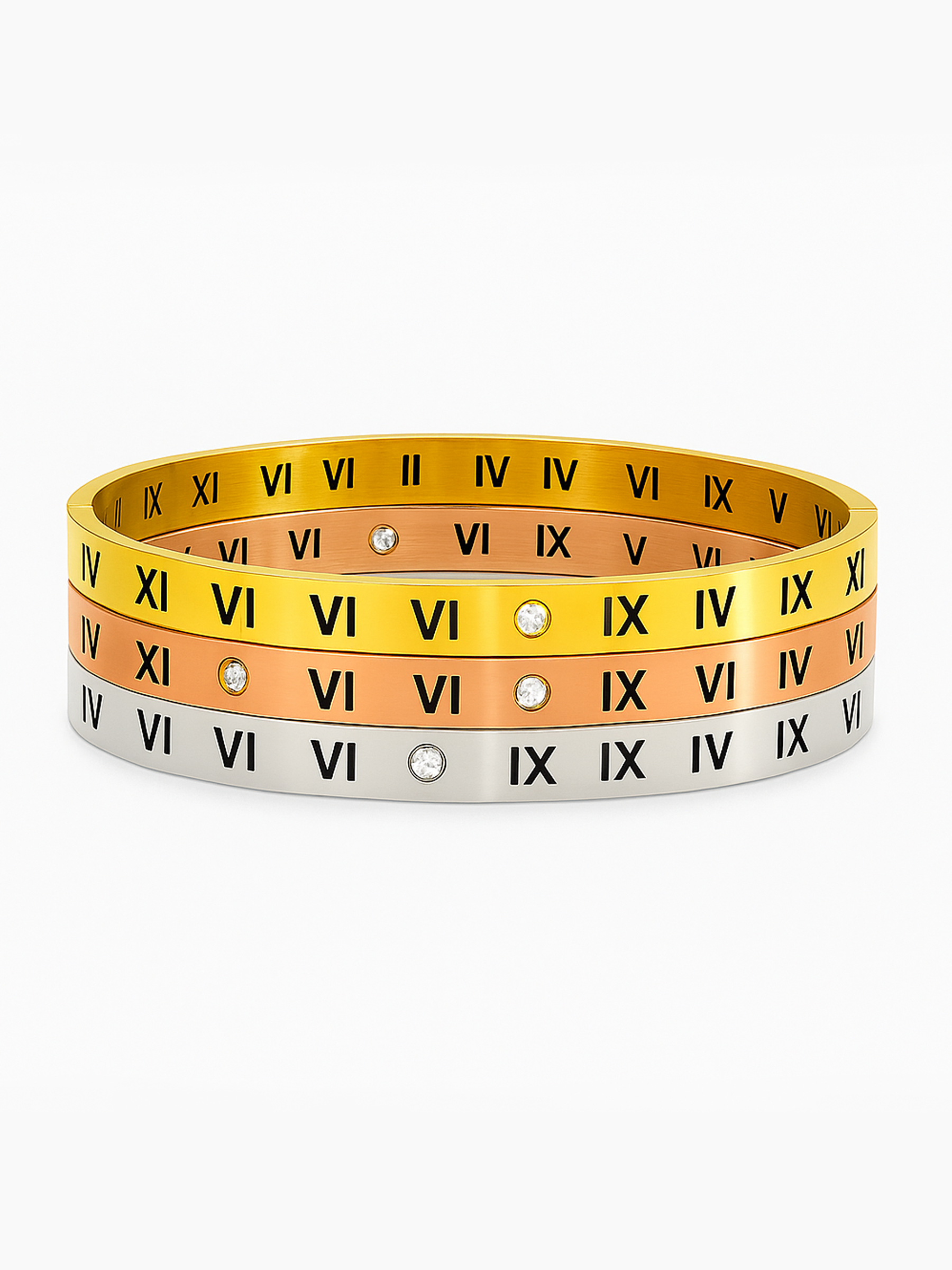 Roman Numeral Bangle Bracelet