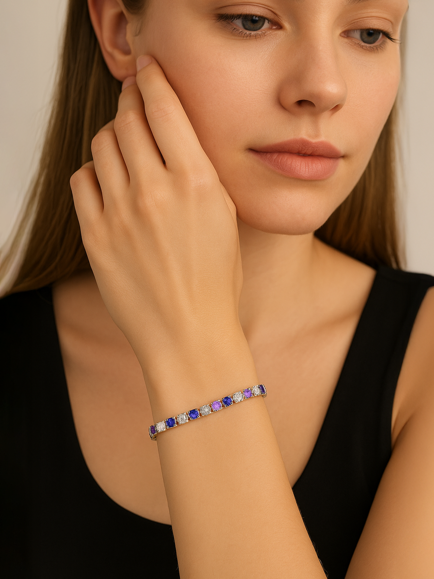 Purple Tennis Bracelet By Olivia Paris
