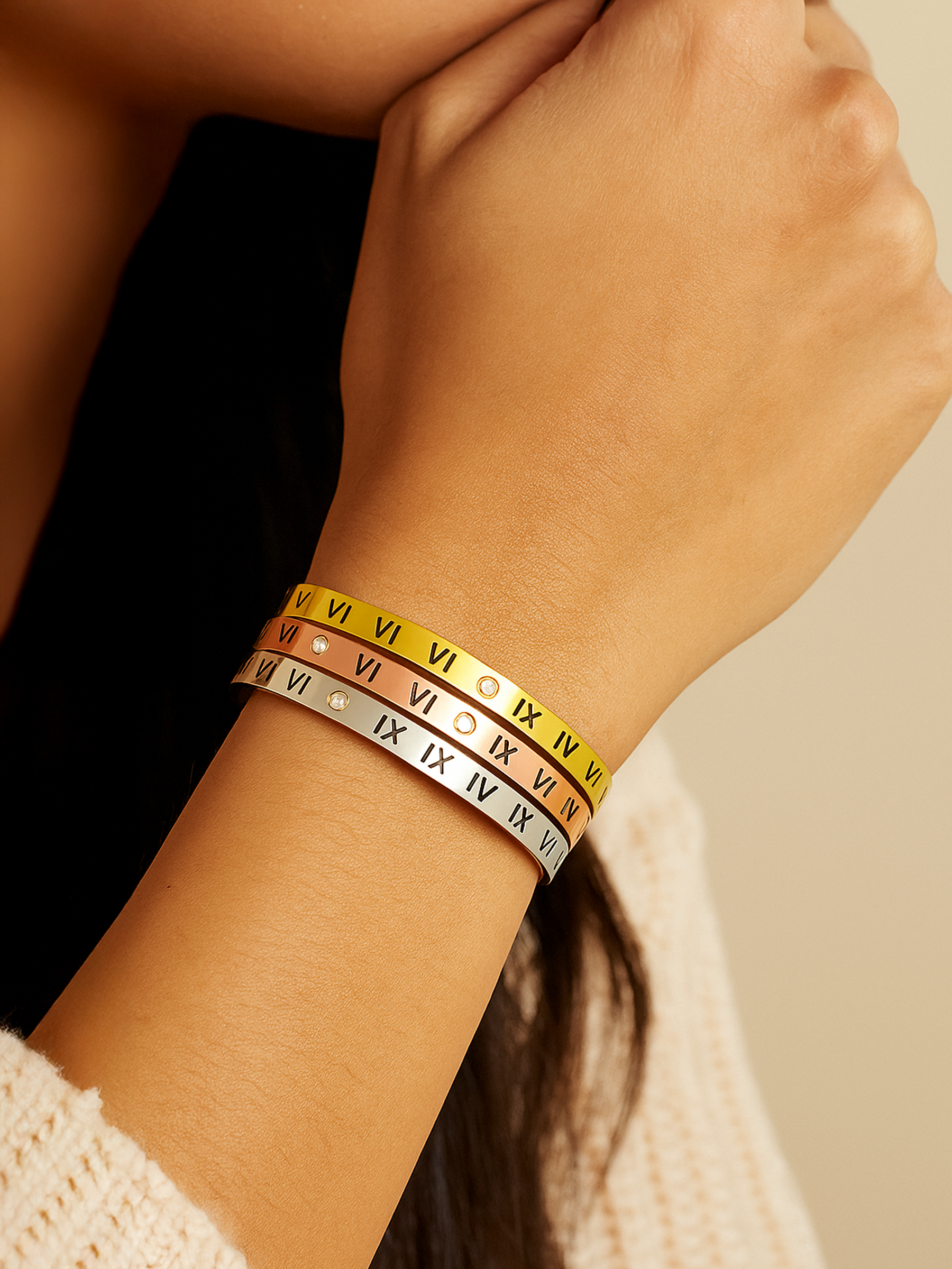 Roman Bangle Bracelet Gold Vermeil