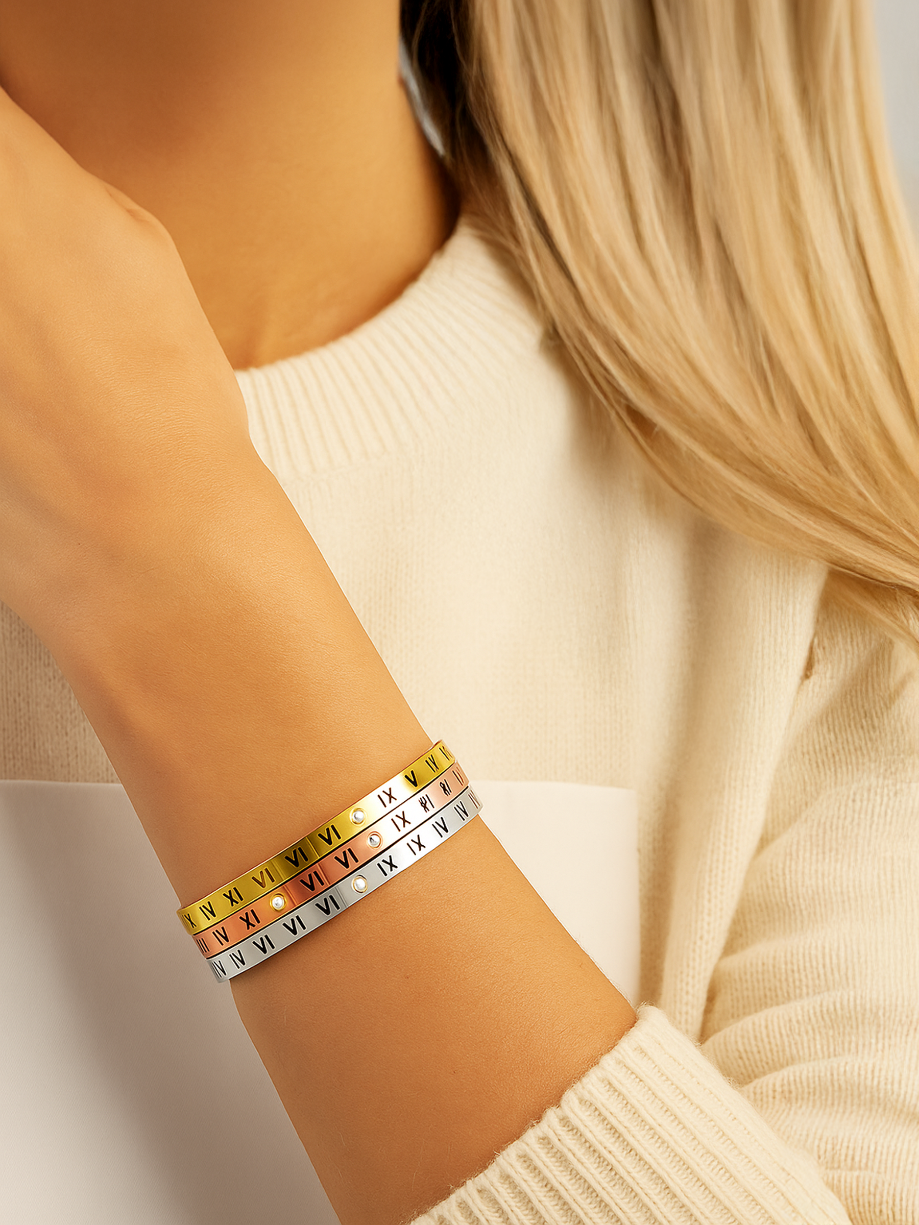 Roman Bangle Bracelet Gold Vermeil